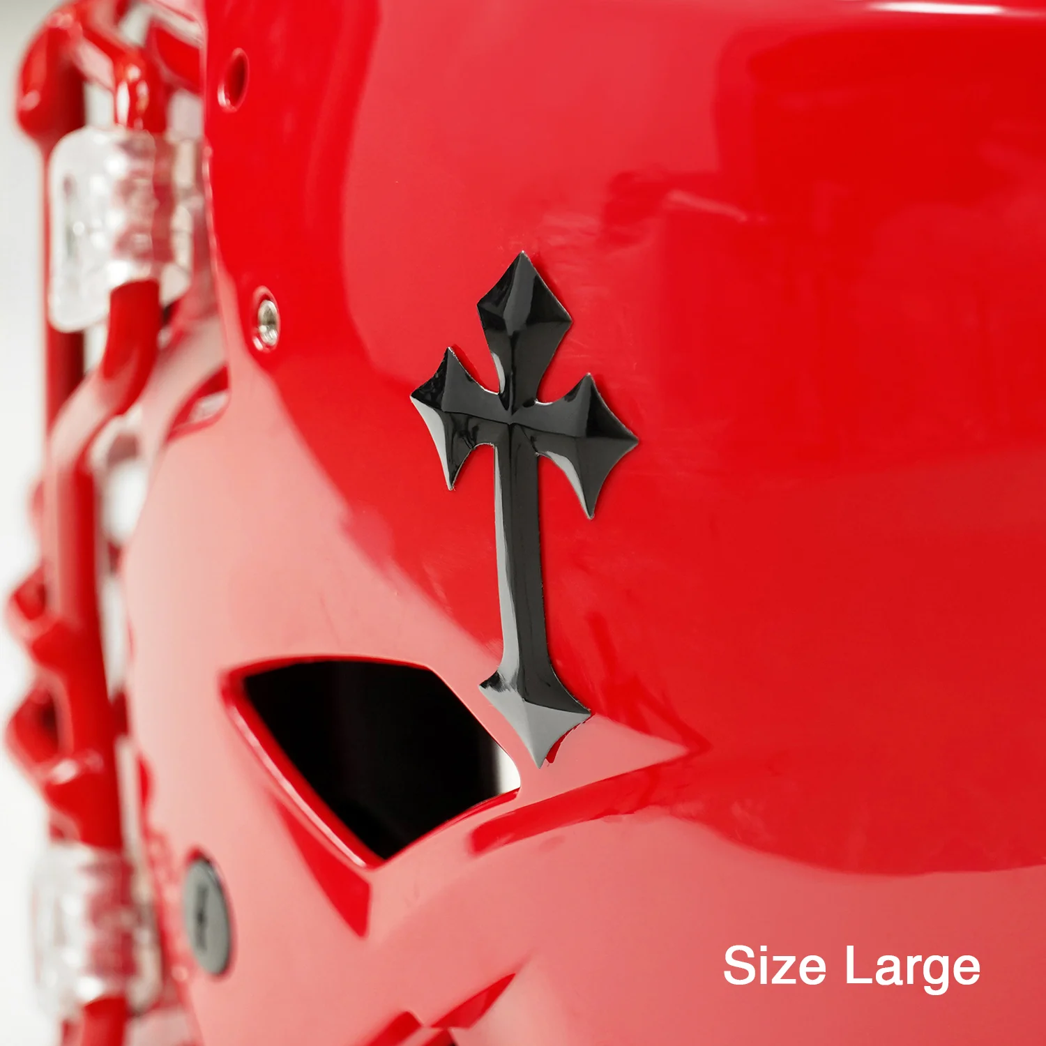Gothic Cross 3D Chrome Decal (Pack of 3) - Image 4