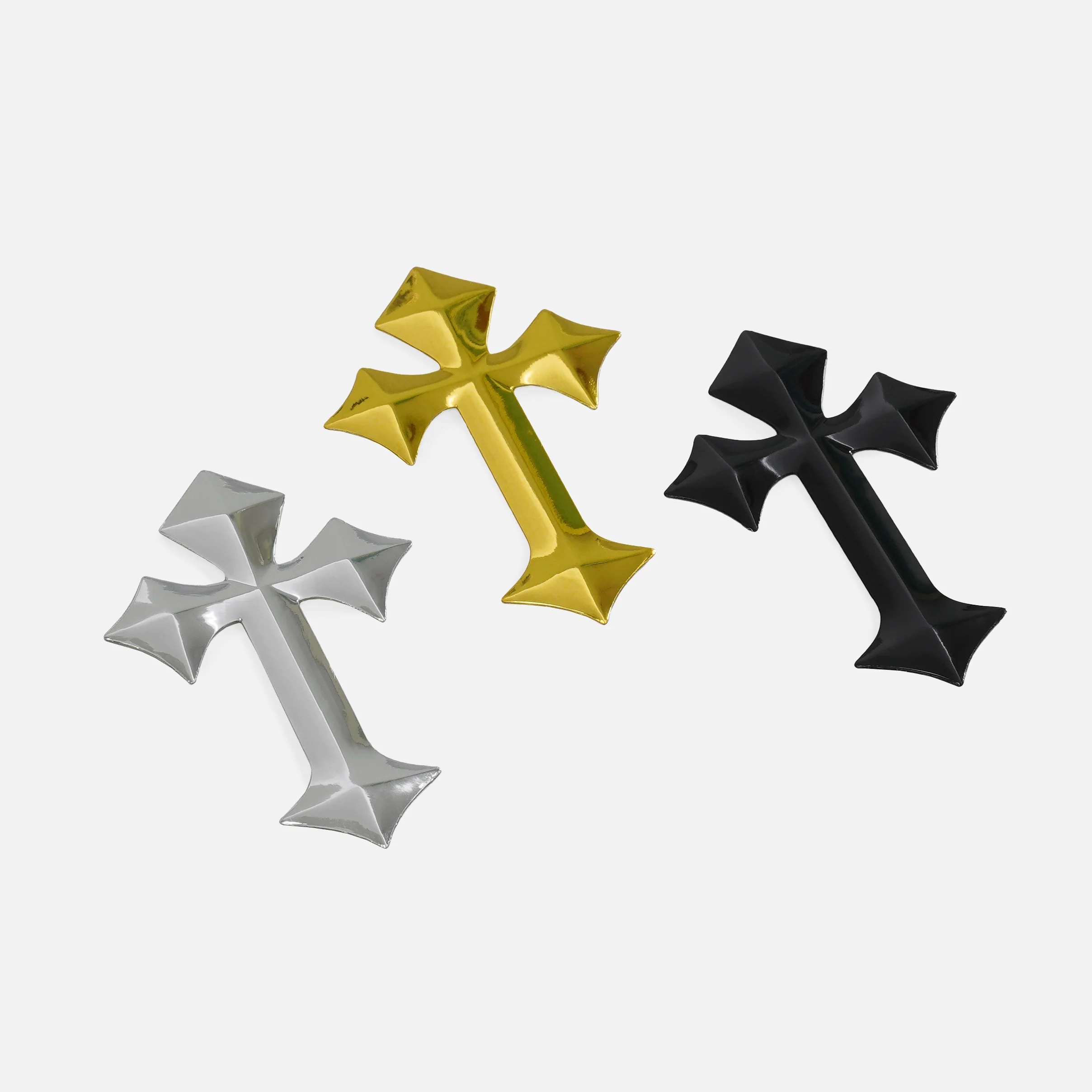 Gothic Cross 3D Chrome Decal (Pack of 3) - Image 5