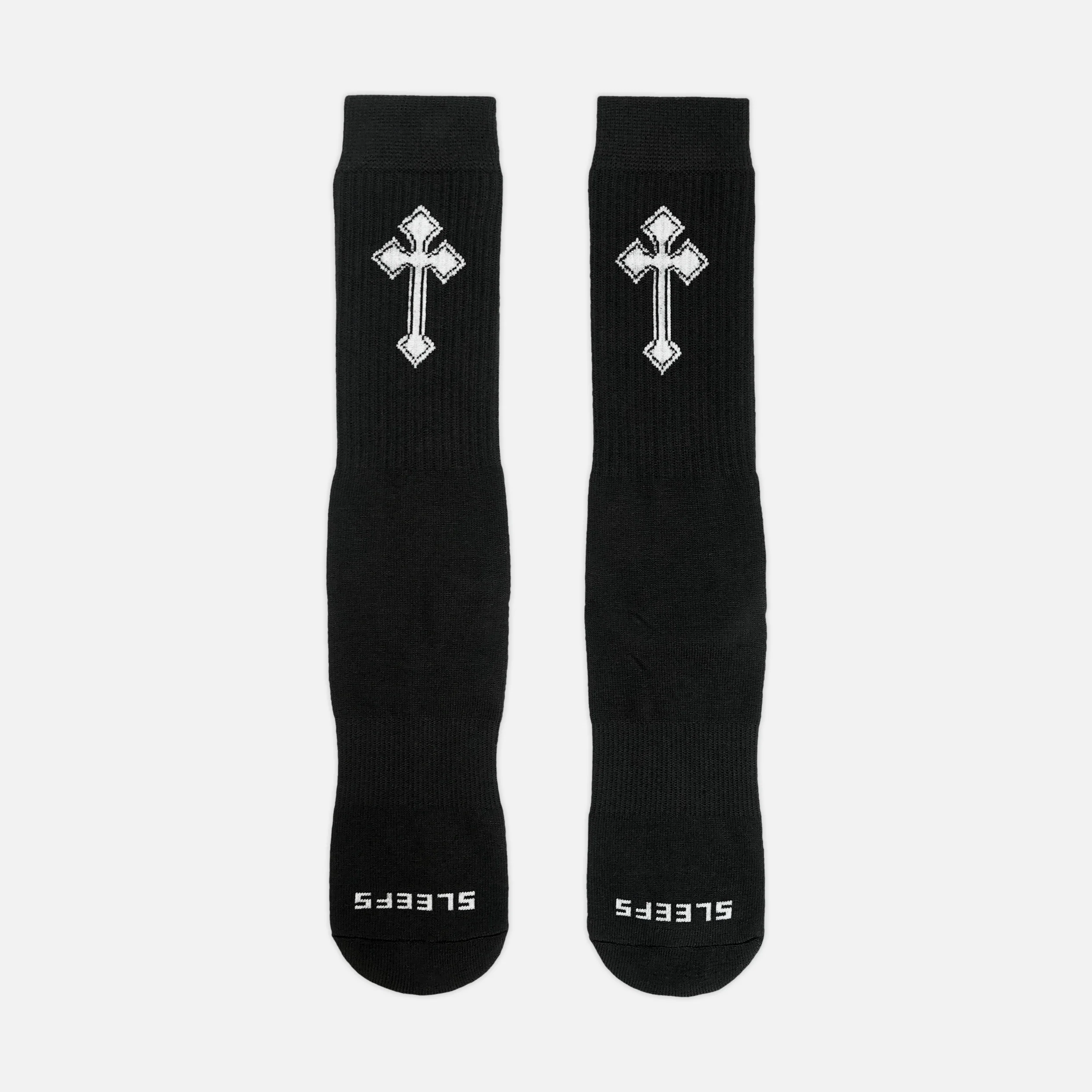Gothic Cross Black Crew Socks - Image 3