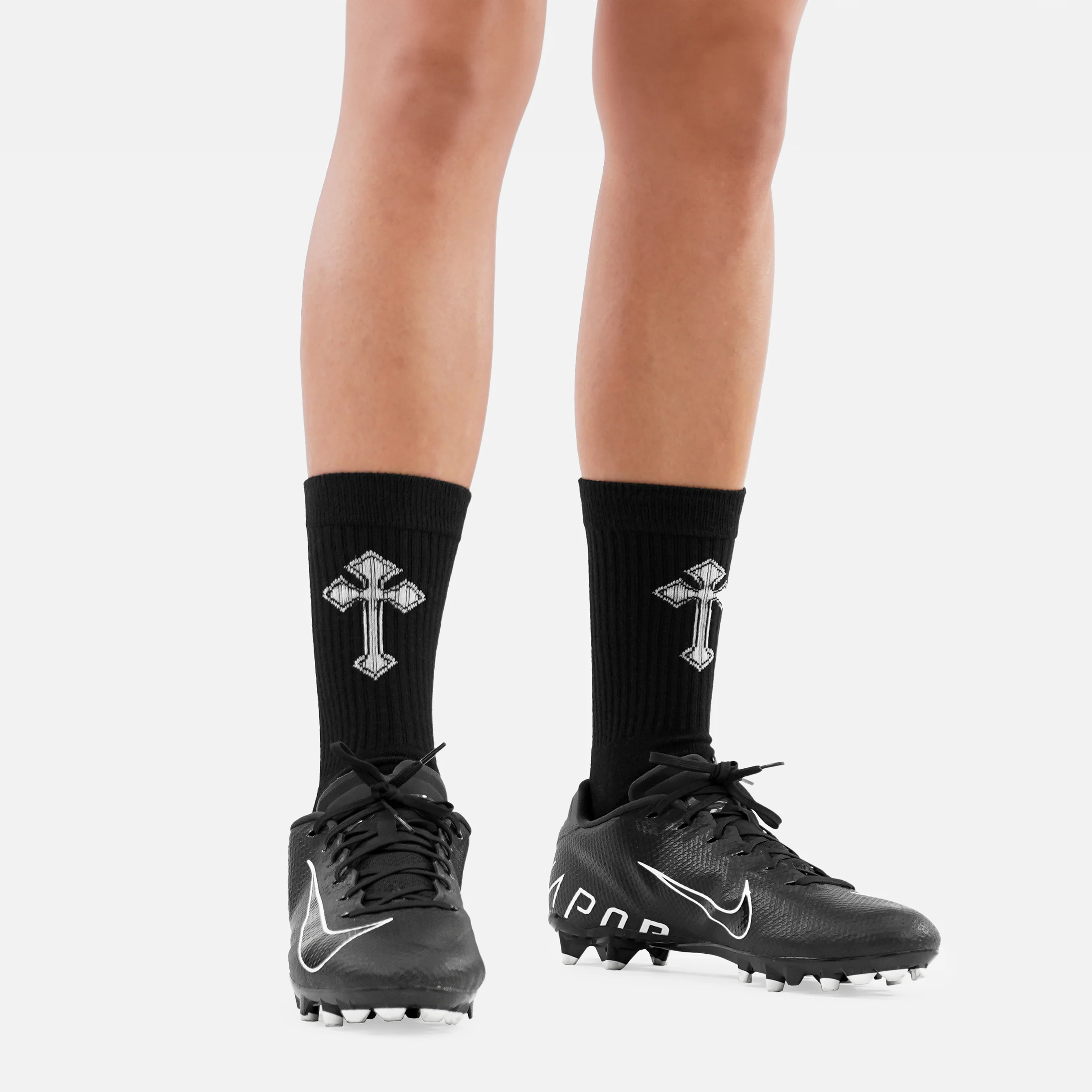 Gothic Cross Black Crew Socks - Image 6