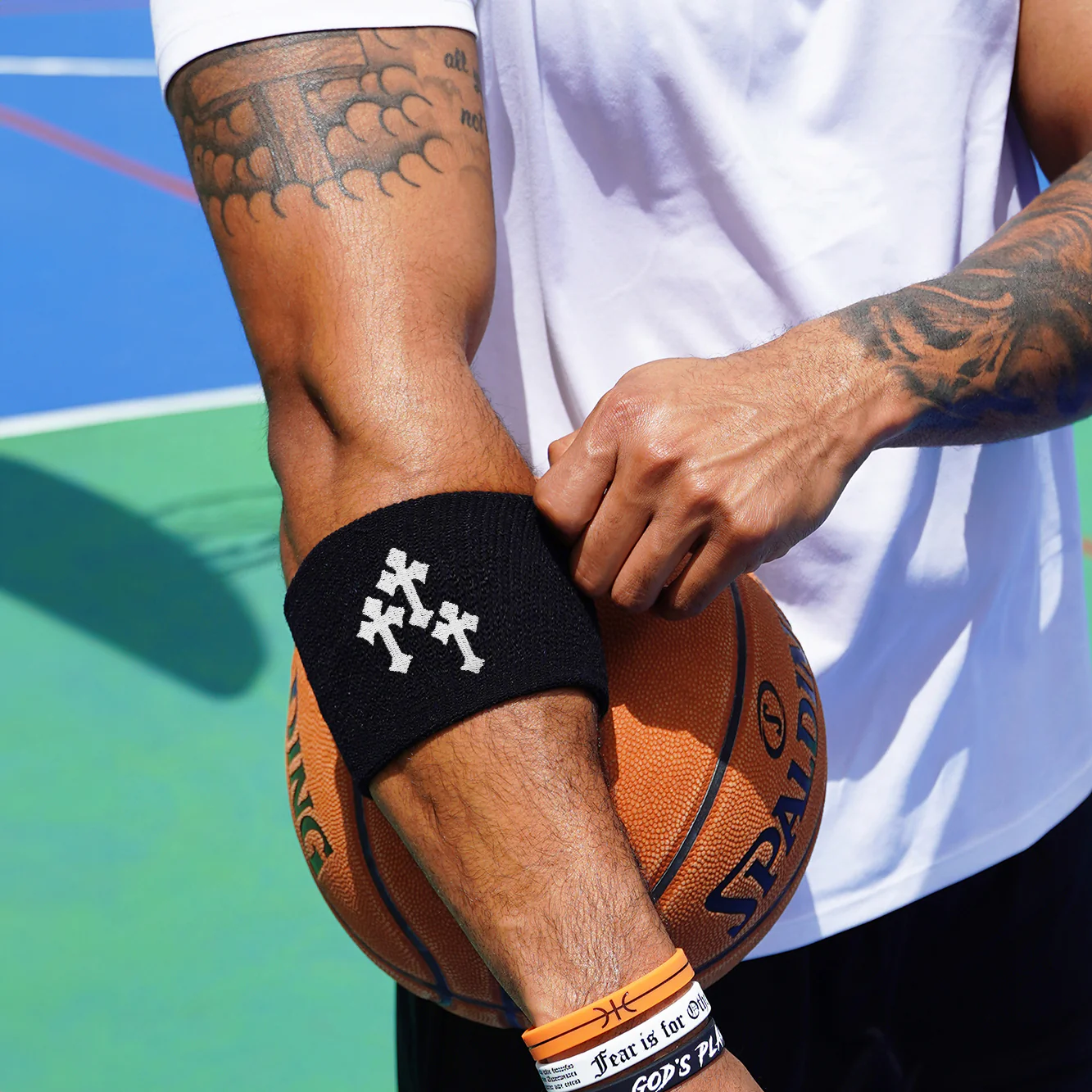 Gothic Crosses Drip Wristband - Image 4