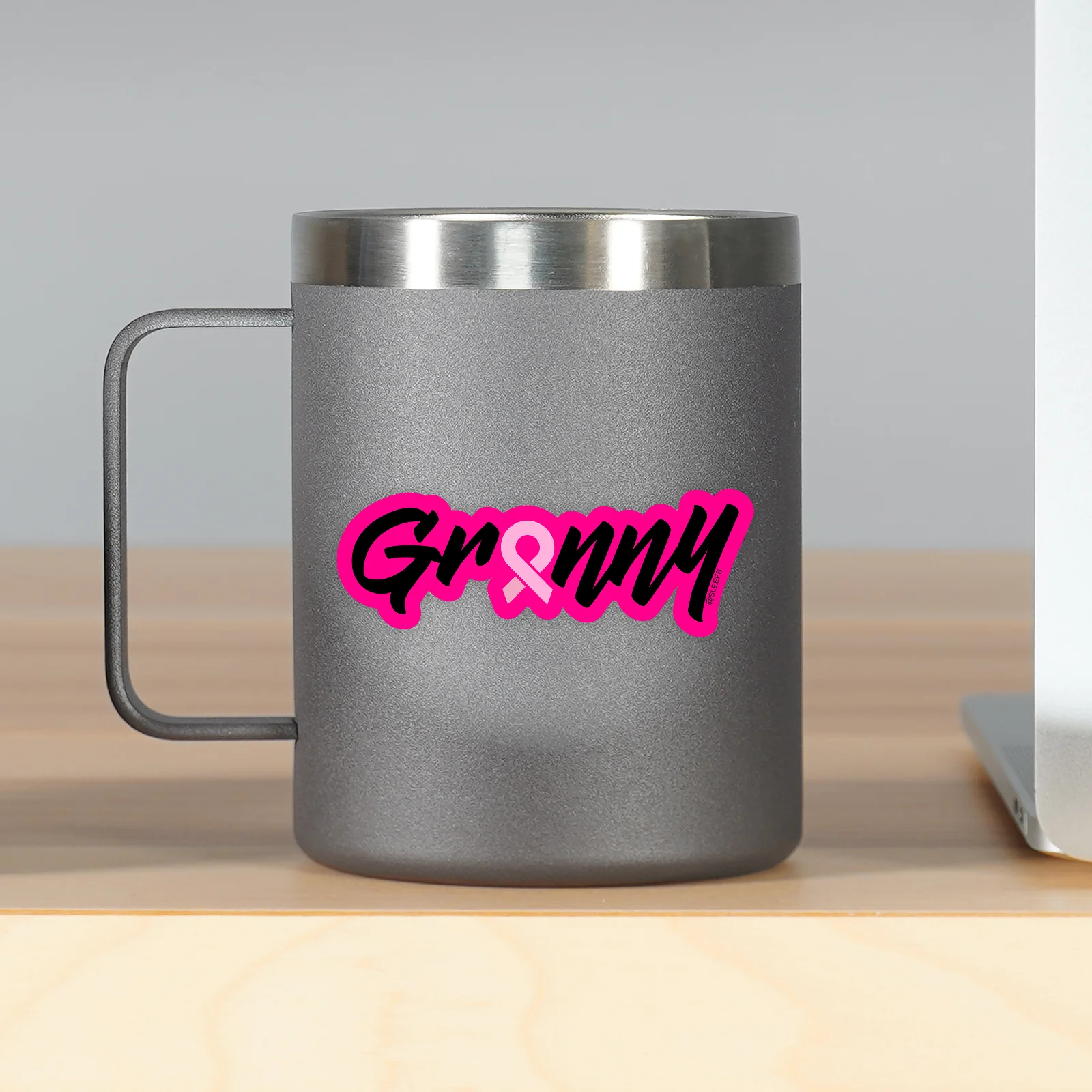 Granny Pink Ribbon Sticker - Image 4