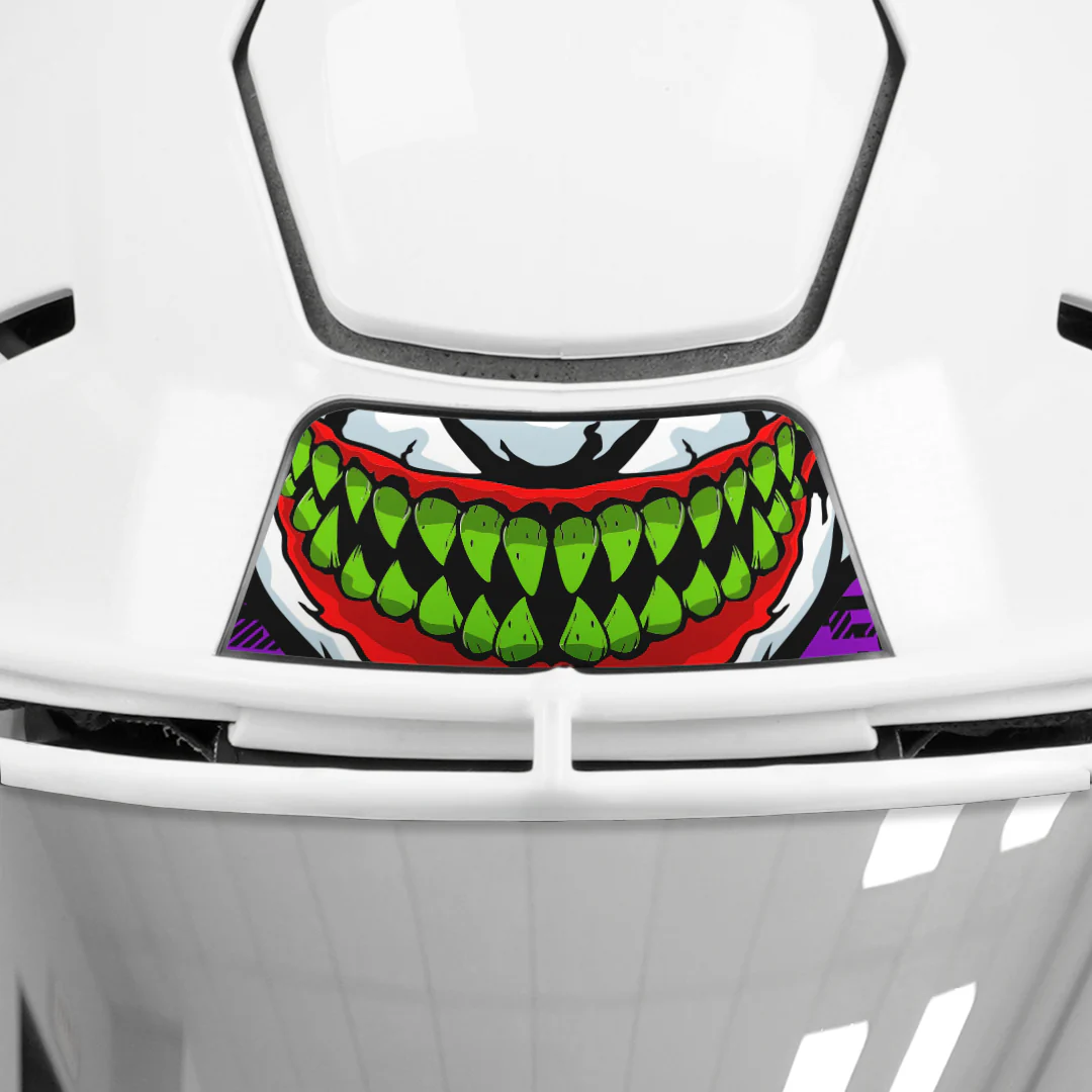 Green Grin Riddell Speedflex Front and Back Bumper Sticker Kit - Image 2