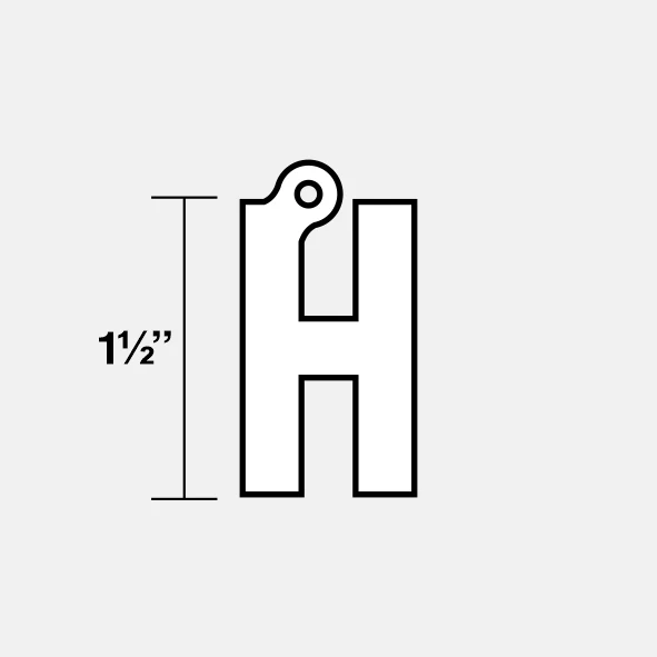 H Letter Pendant with Chain Necklace - Gold Plated Stainless Steel - Image 7