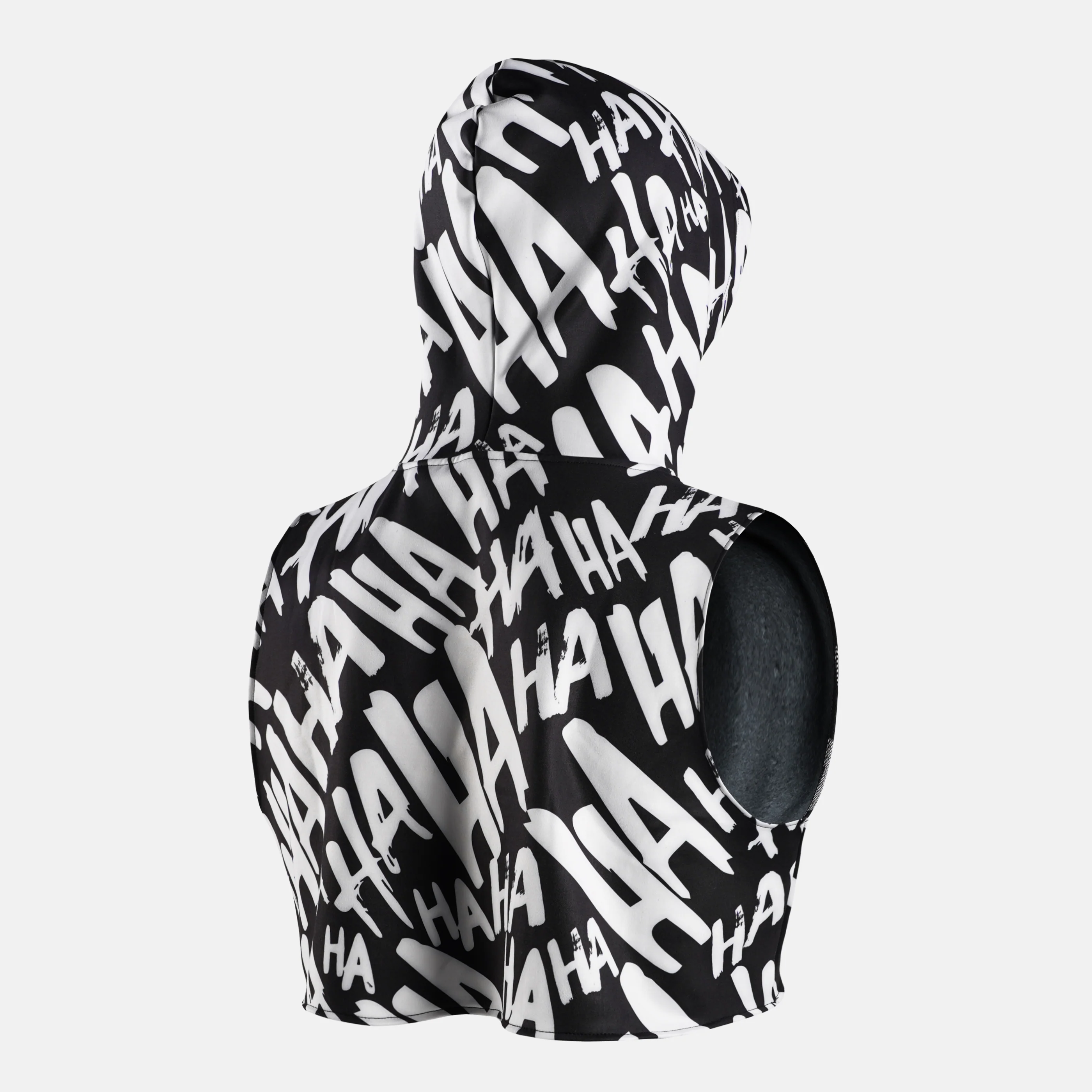 Ha Ha Ha Black Football Crop Top Hoodie - Image 2