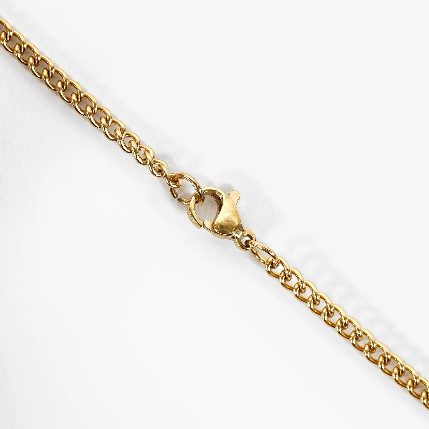 Ha Ha Ha Pendant with Chain Necklace - Gold Plated Stainless Steel - Image 3