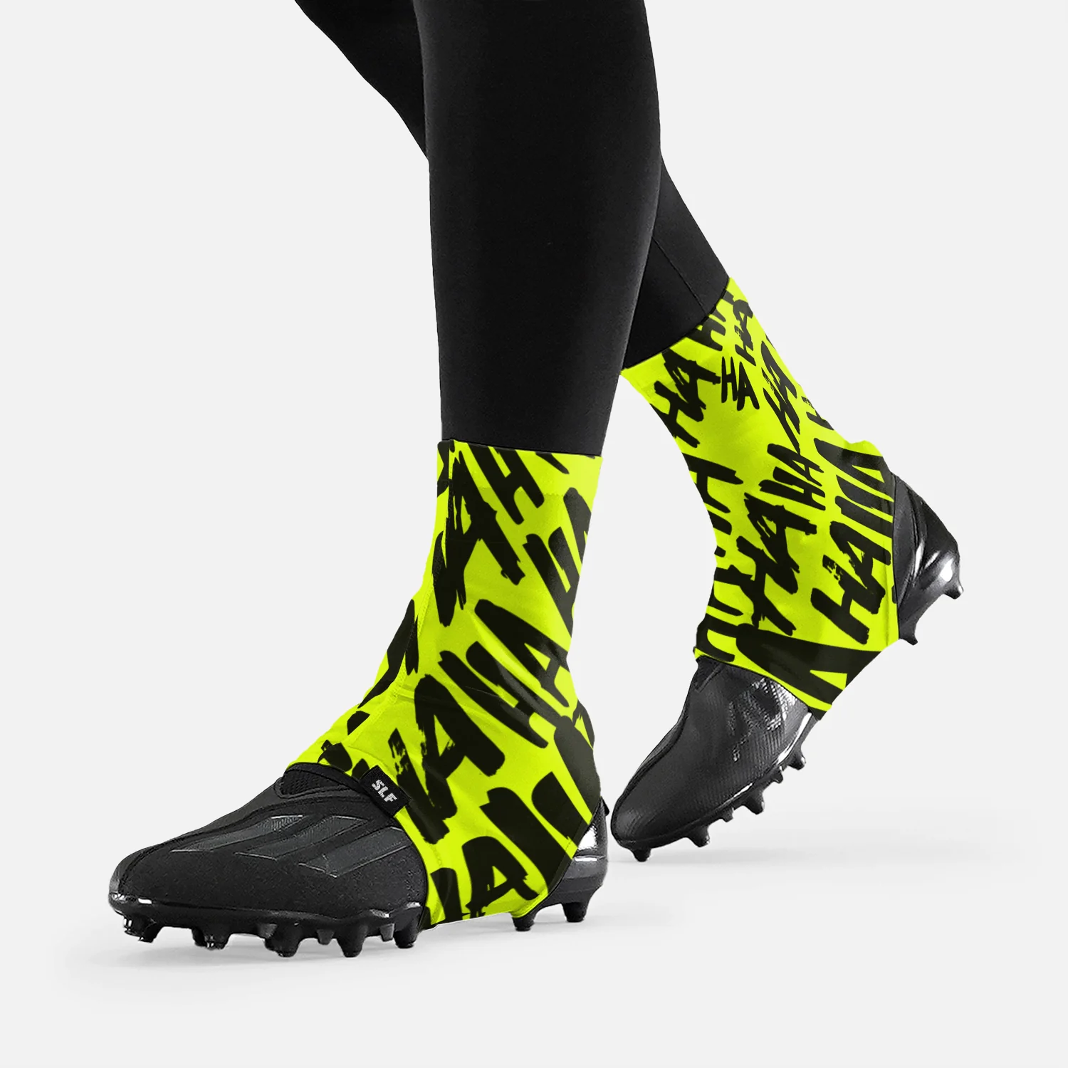 Ha Ha Ha V2 Safety Yellow Spats / Cleat Covers - Image 3
