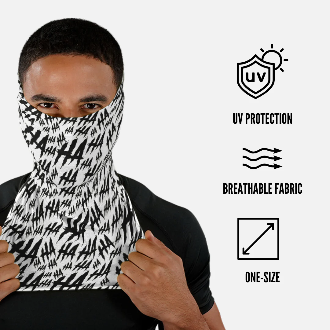 Ha Ha Ha White Neck Gaiter - Image 3