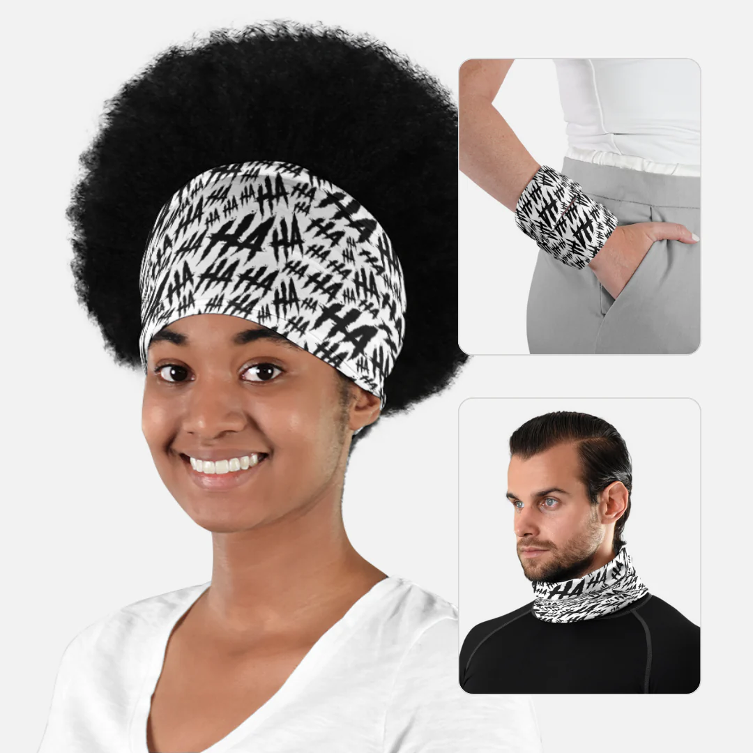 Ha Ha Ha White Neck Gaiter - Image 4