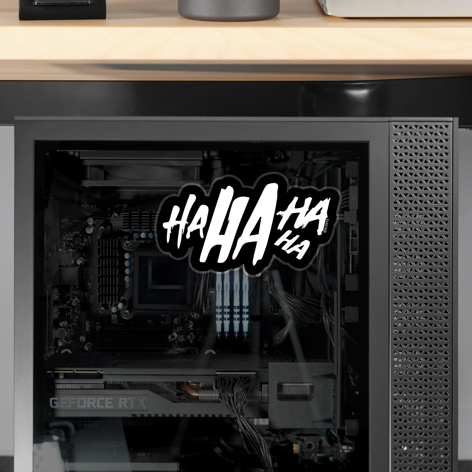 HA HA HA White Sticker - Image 6