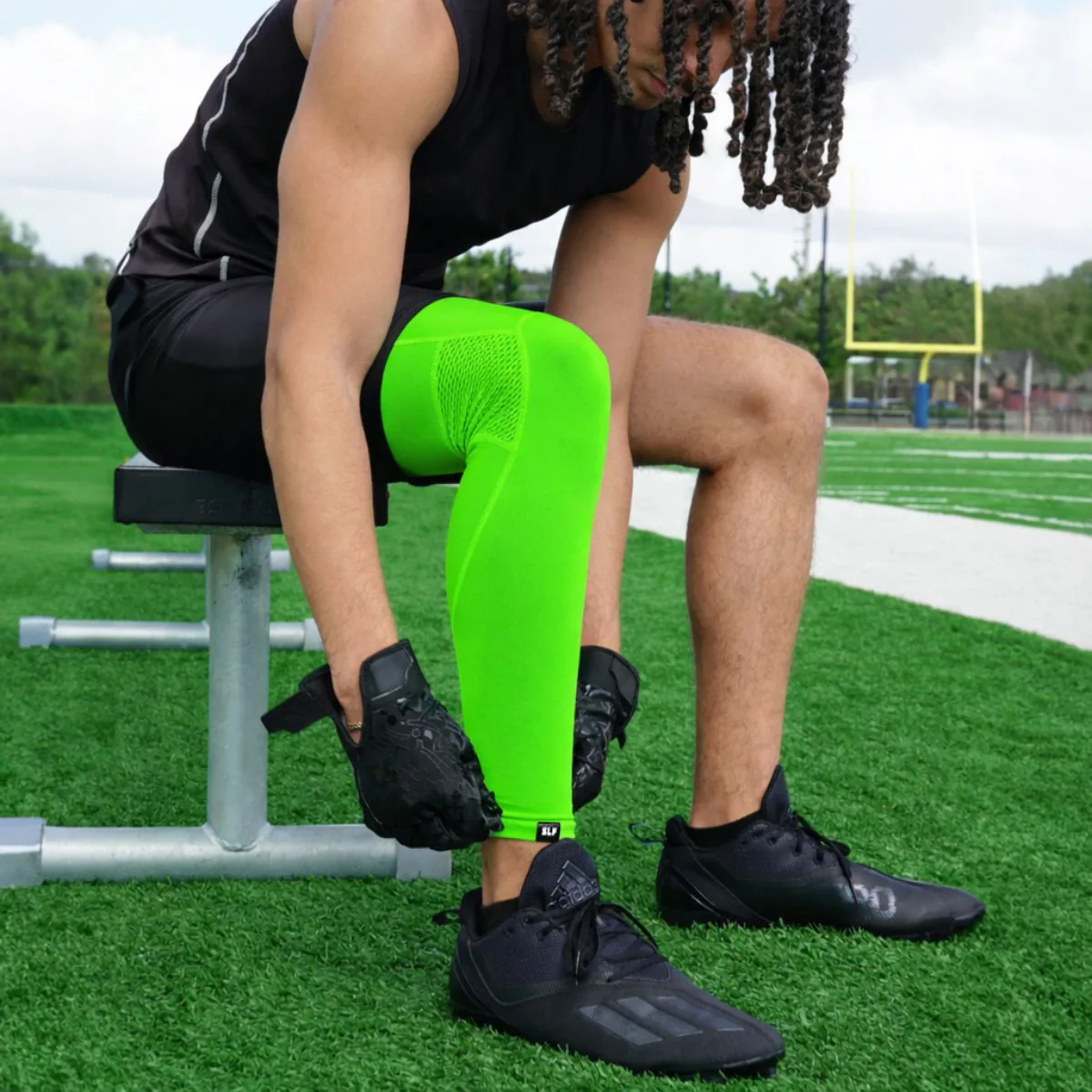 Hot Green Football Pro Leg Sleeve - Image 8