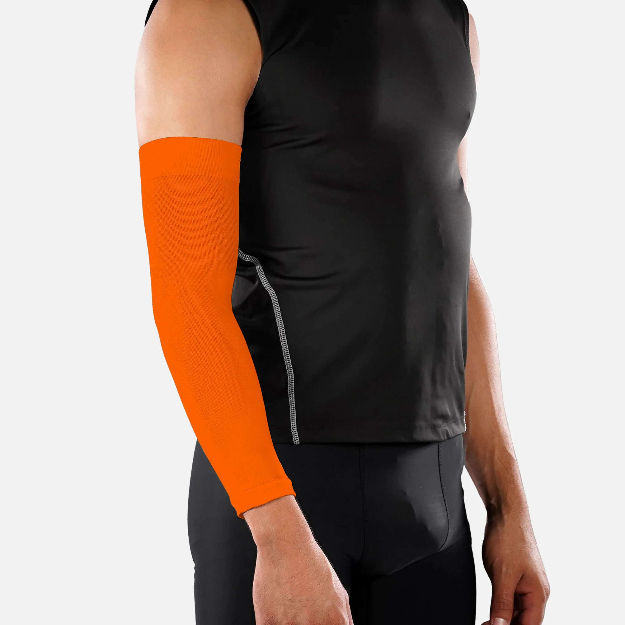 Hot Orange One Size Fits All Basketball Arm Sleeve - Image 3