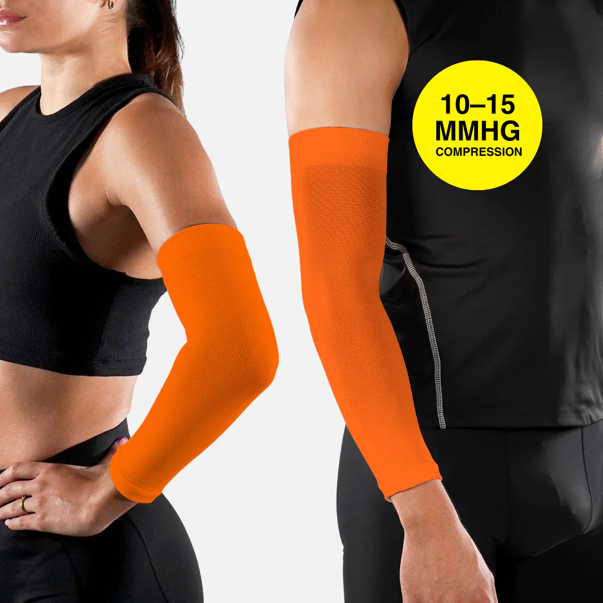 Hot Orange Compression Arm Sleeve - Image 3