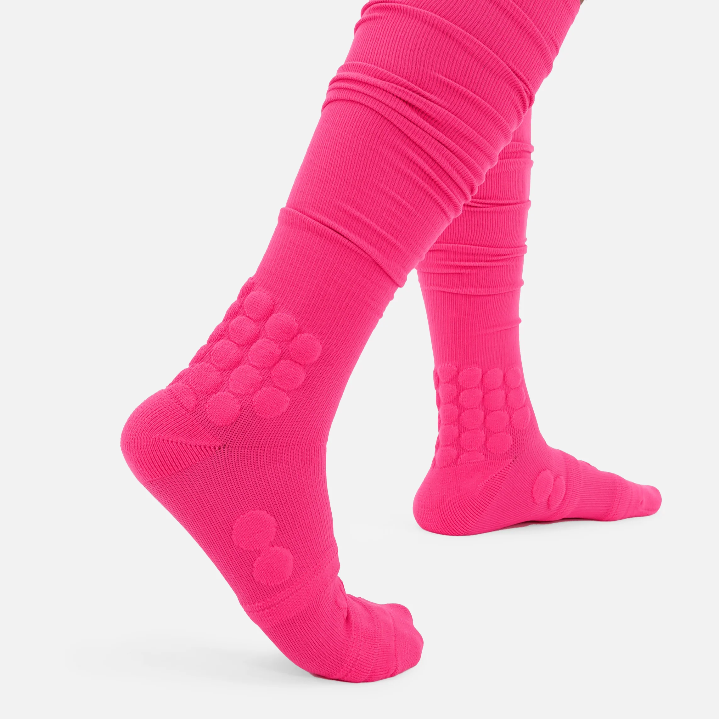 Hue Pink Football Padded Long Socks - Image 5