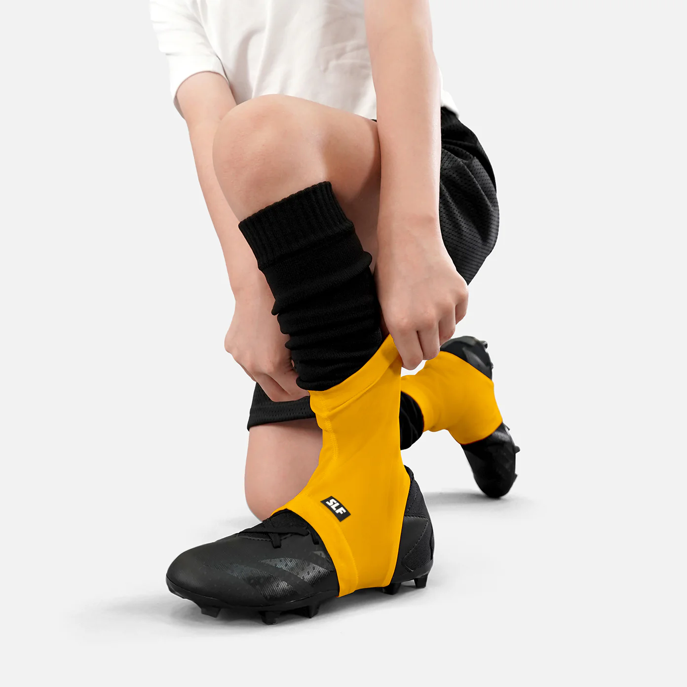 Hue Yellow Gold Kids Spats / Cleat Covers - Image 3