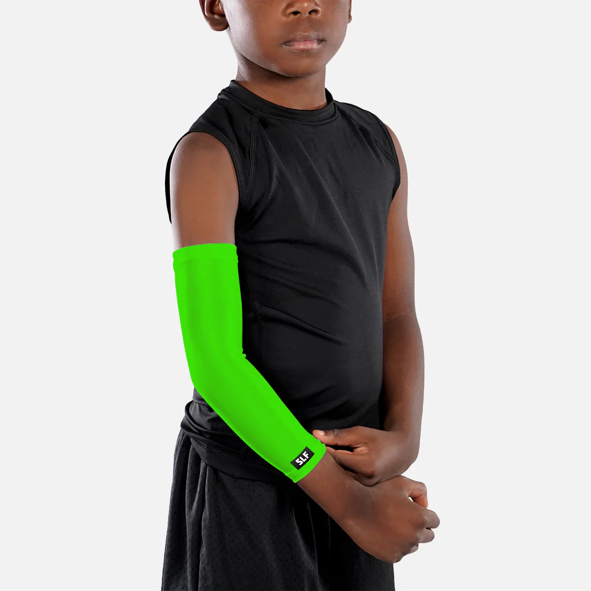 Hot Green Kids Arm Sleeve - Image 2