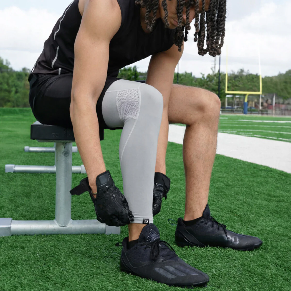 Hue Light Gray Football Pro Leg Sleeve - Image 8