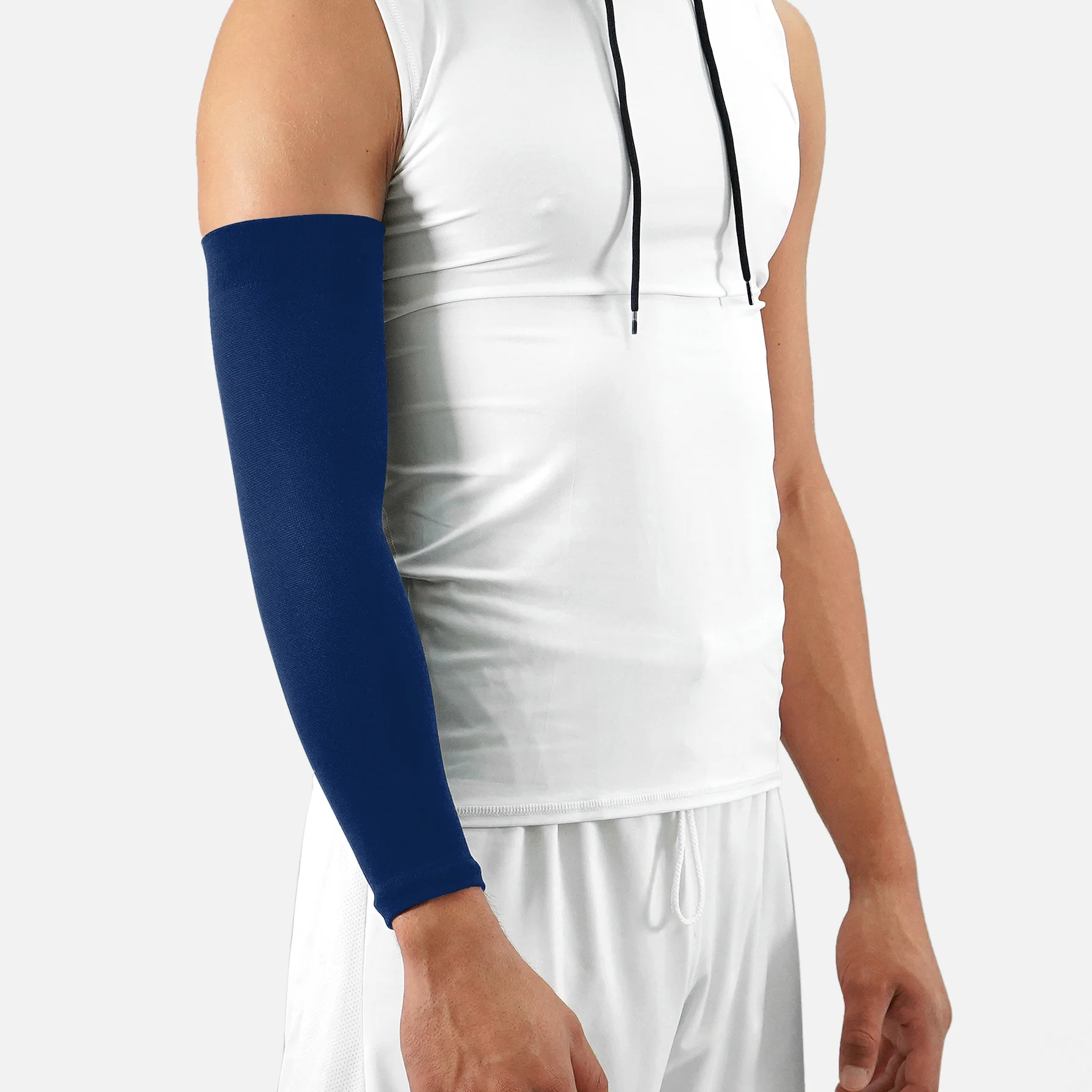 Hue Navy Blue One Size Fits All Basketball Arm Sleeve - Image 3
