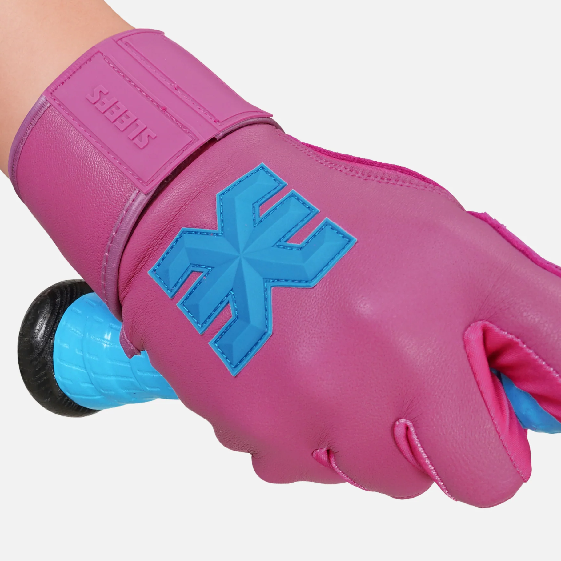 Hue Pink Baseball Batting Gloves - Image 6