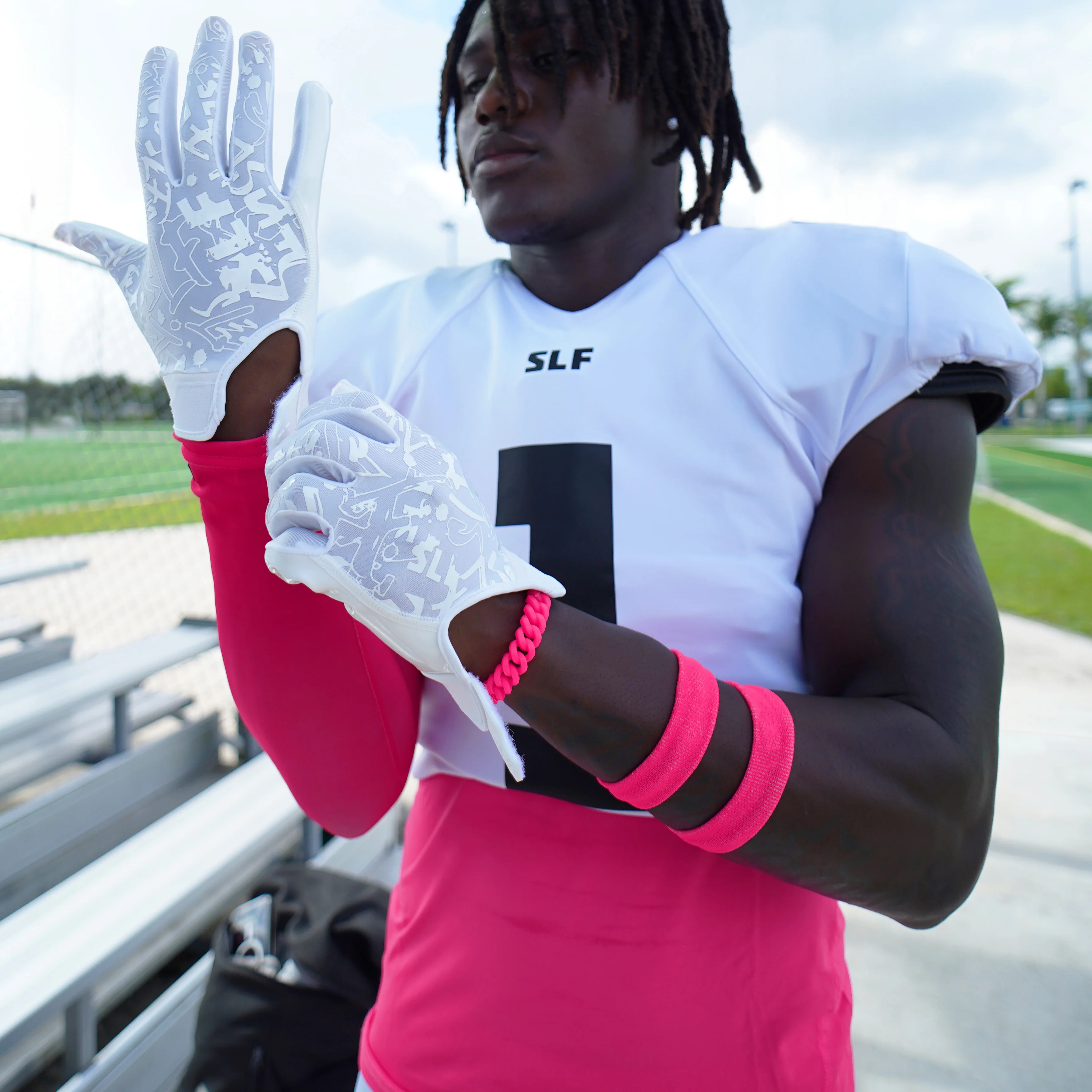 Hue Pink Drip Bicep Bands - Image 3