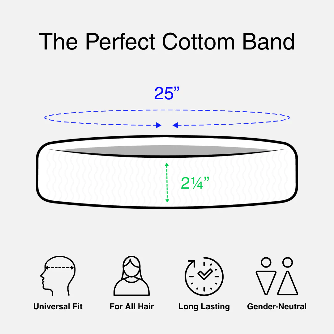 White Cotton Headband - Image 4