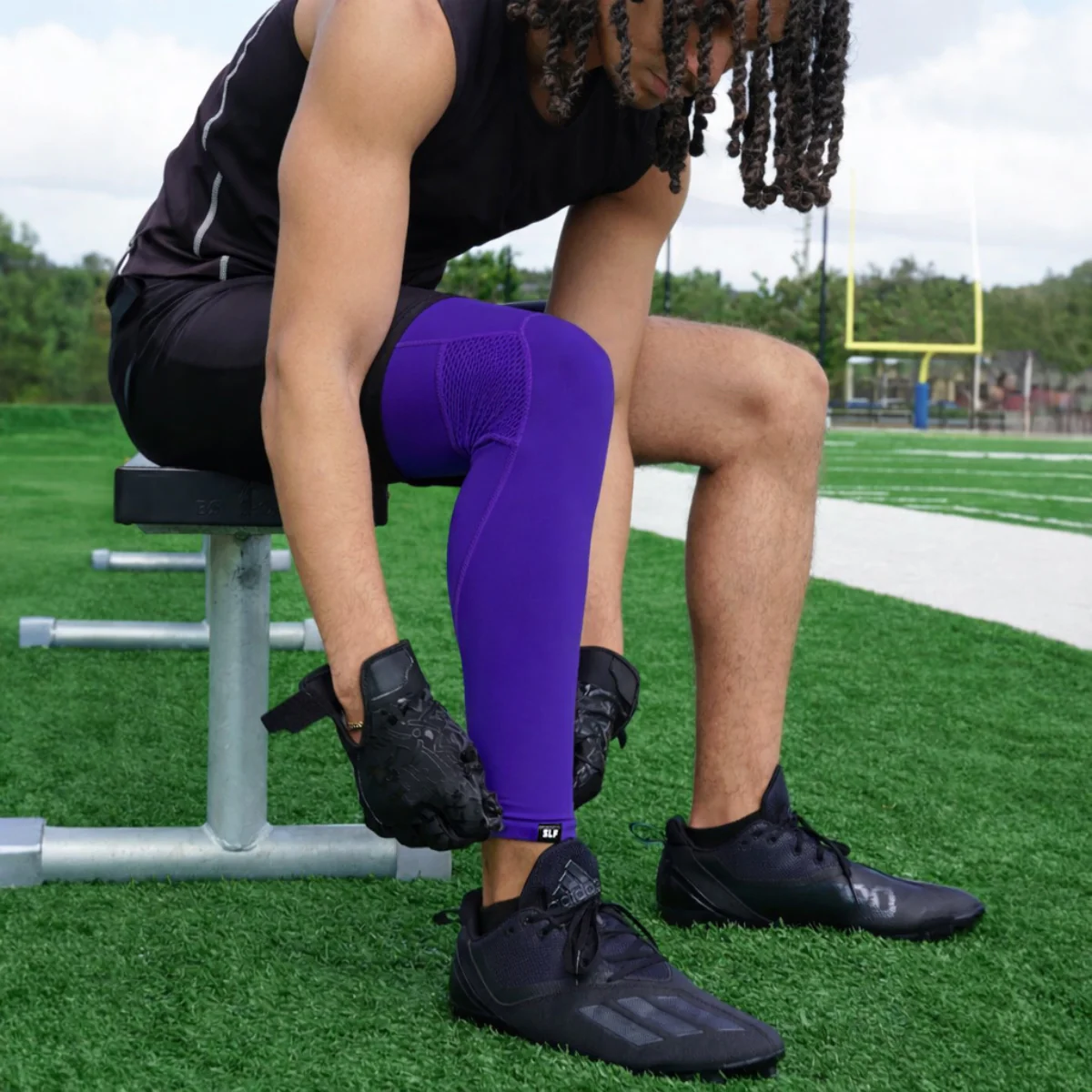 Hue Purple Football Pro Leg Sleeve - Image 8