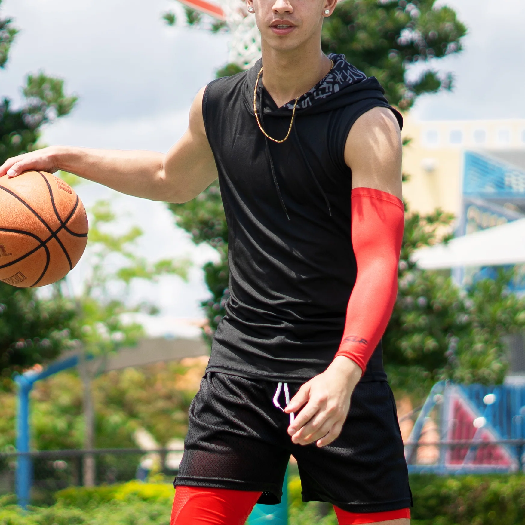 Hue Red SLF Basketball Shooter Sleeve - Image 2