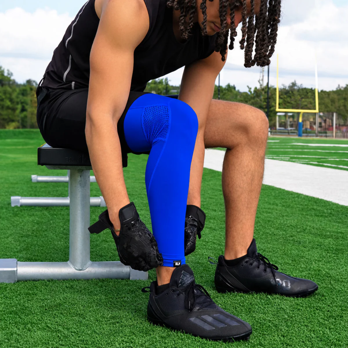 Hue Royal Blue Football Pro Leg Sleeve - Image 8