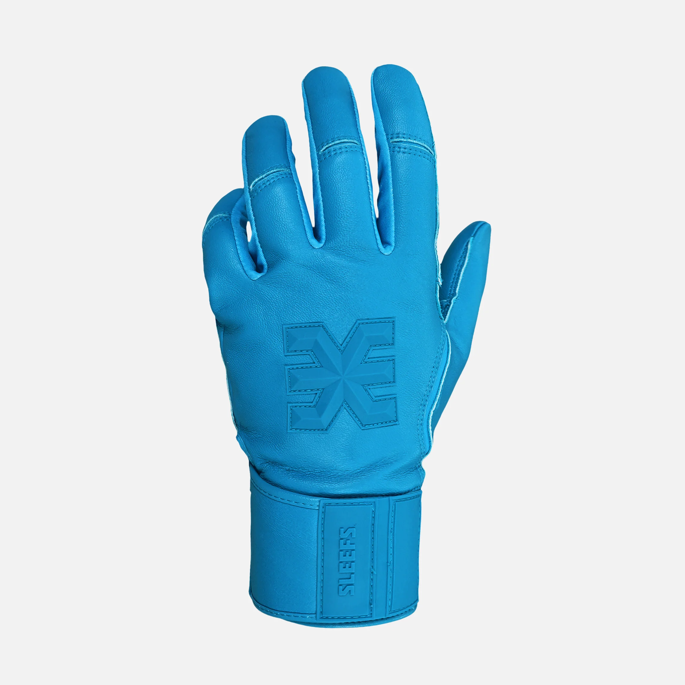 Hue Sky Blue Baseball Batting Gloves - Image 3