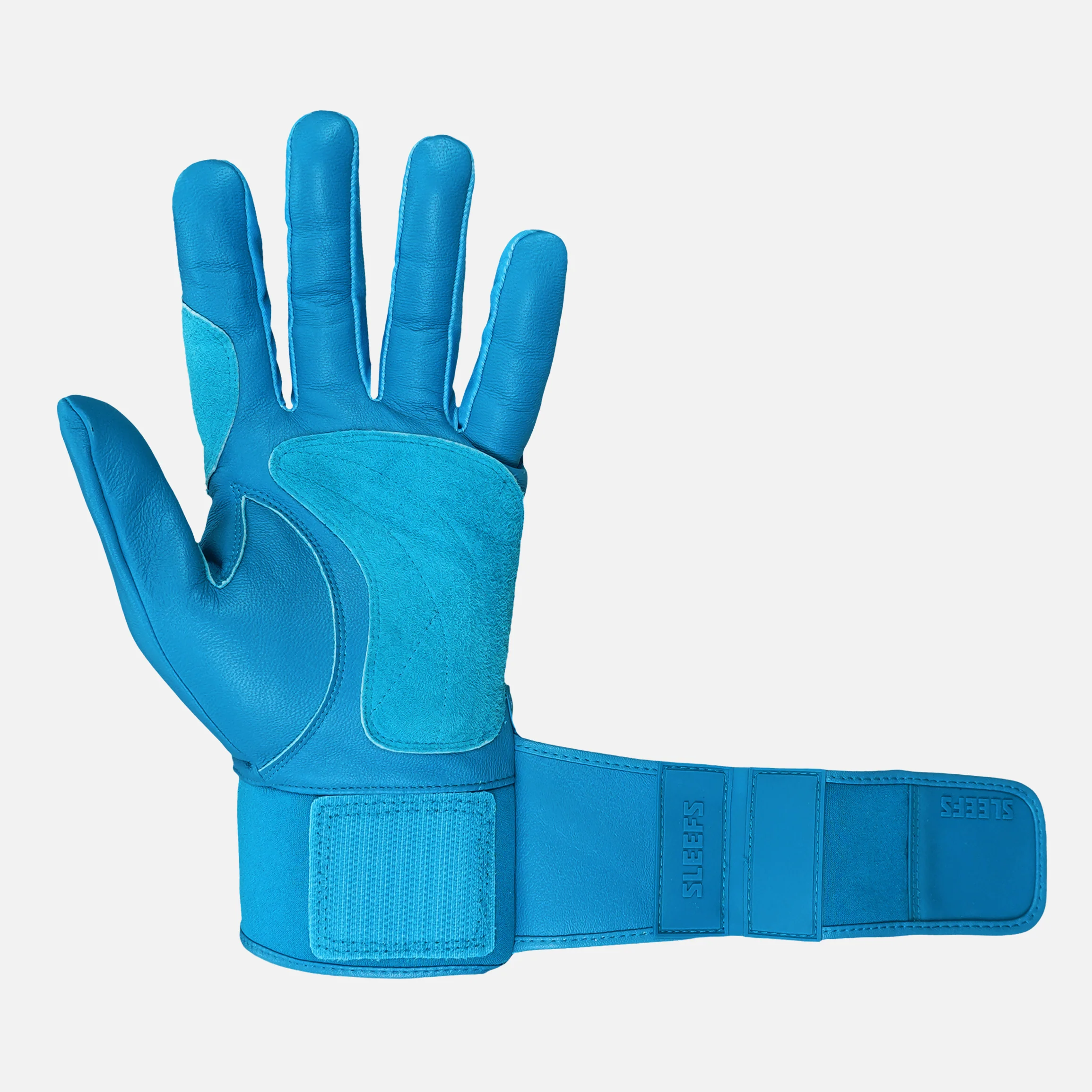 Hue Sky Blue Baseball Batting Gloves - Image 7