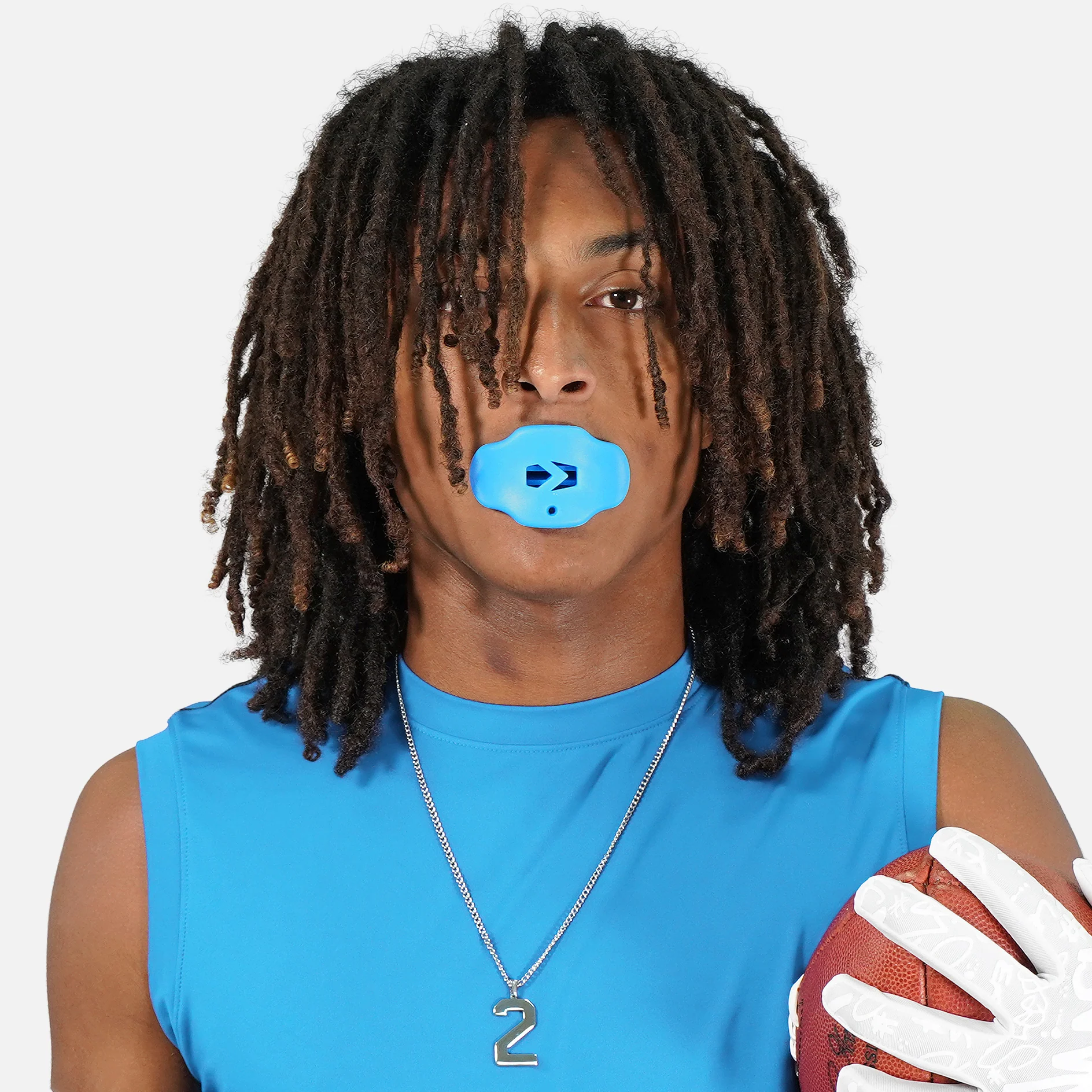 Hue Sky Blue Soft Football Mouthguard - Image 5