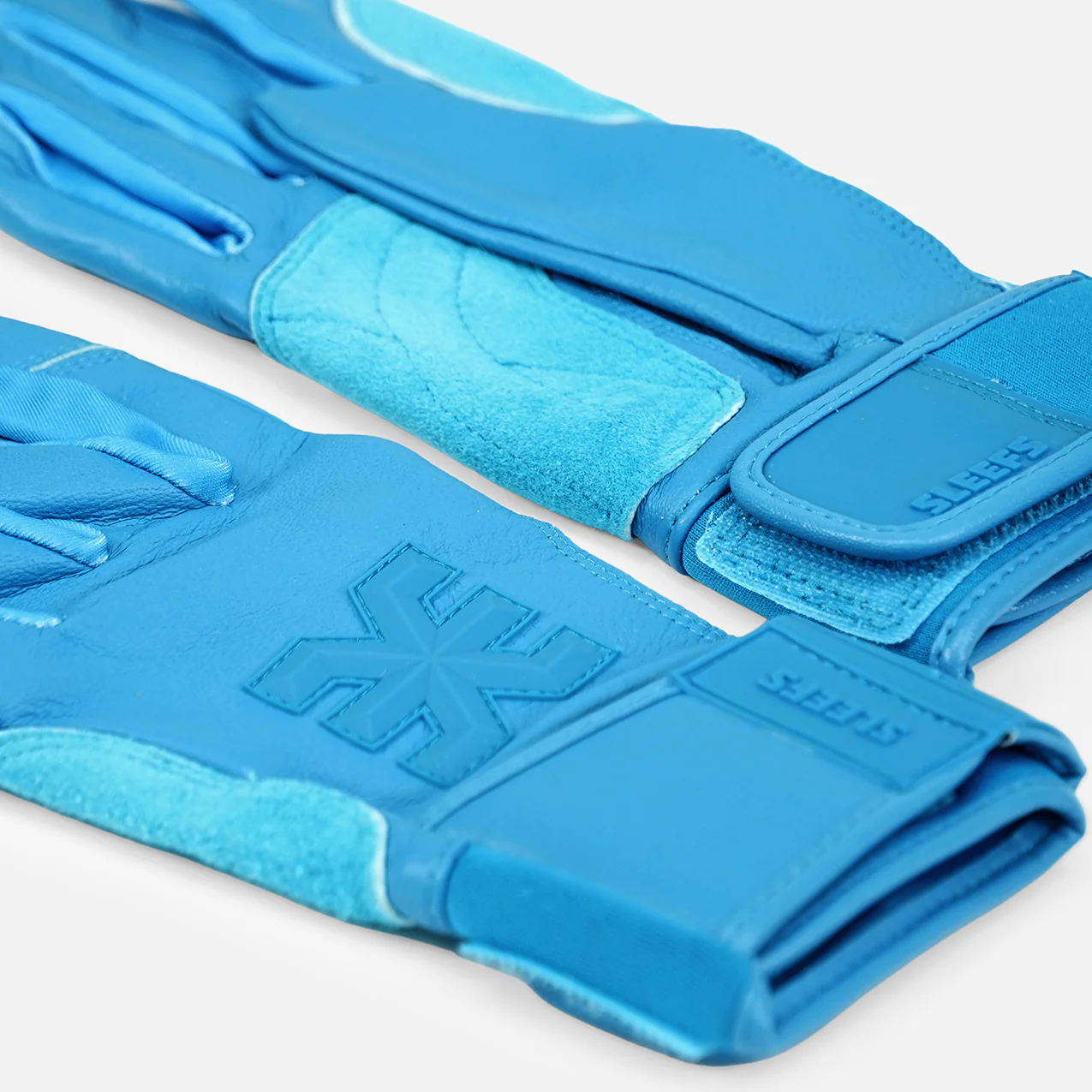 Hue Sky Blue Kids Baseball Batting Gloves - Image 3