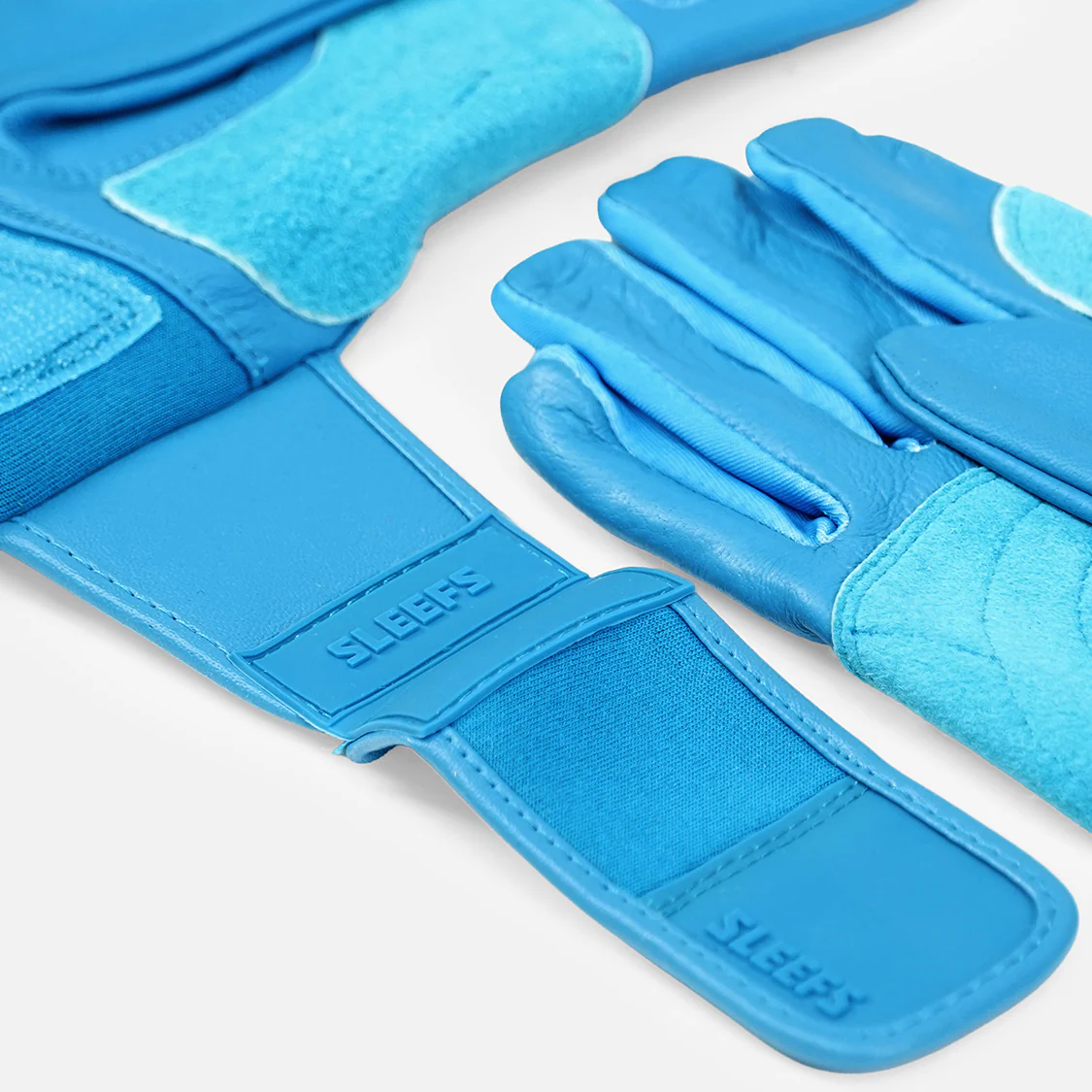 Hue Sky Blue Kids Baseball Batting Gloves - Image 4