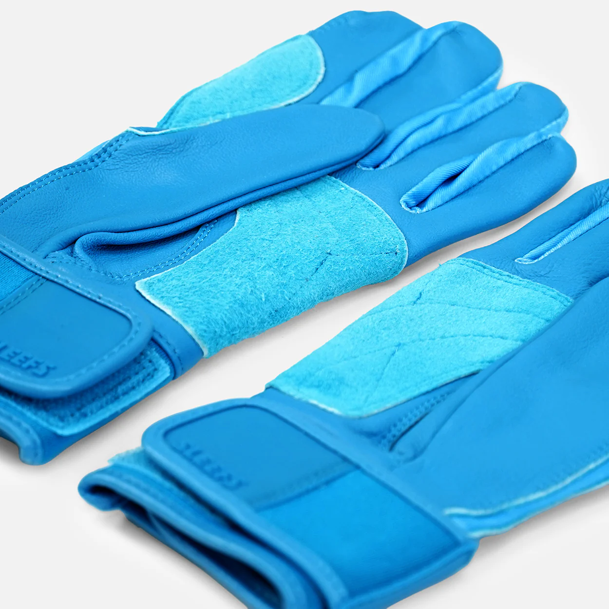 Hue Sky Blue Kids Baseball Batting Gloves - Image 5