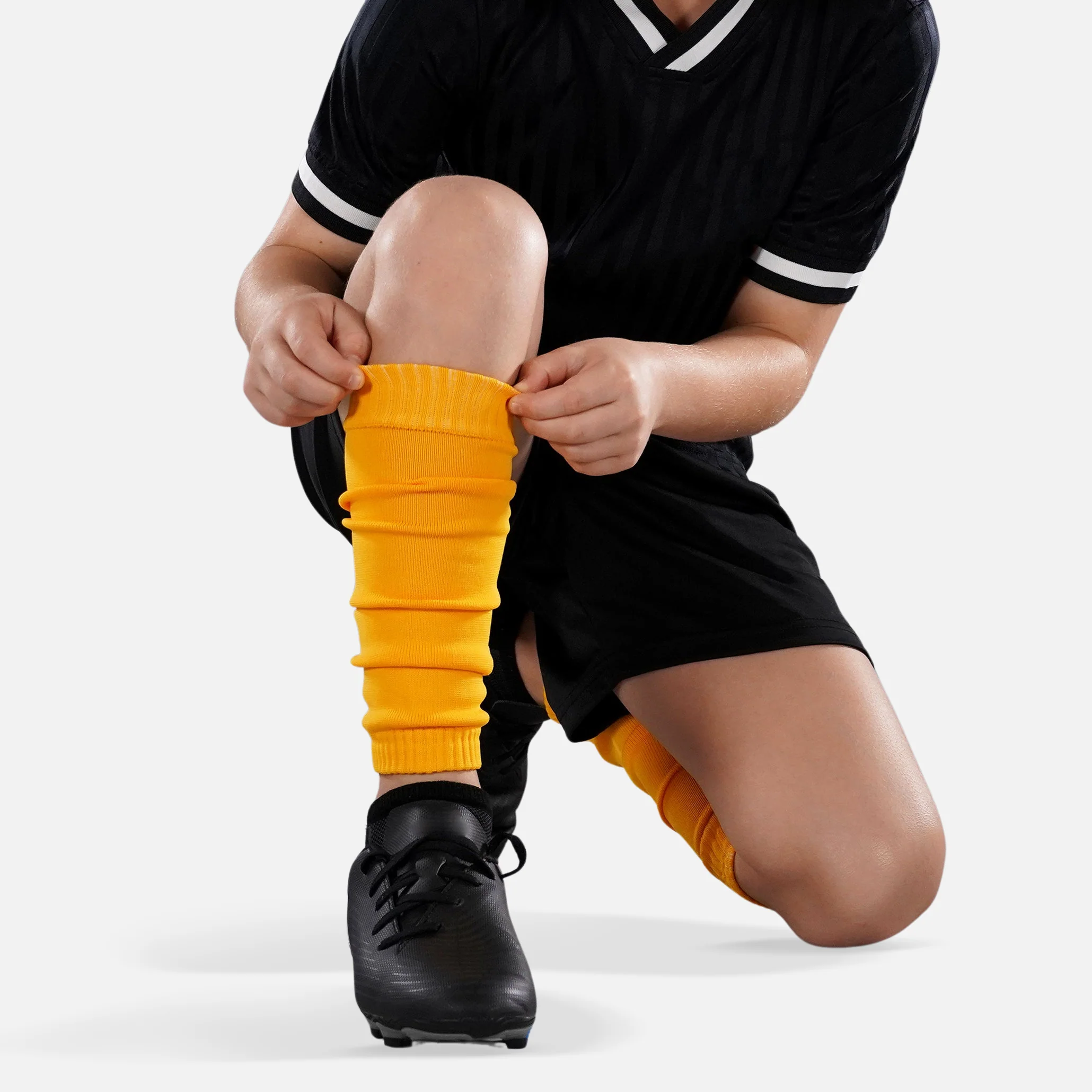 Hue Yellow Gold Kids Scrunchie Leg Sleeves - Image 2