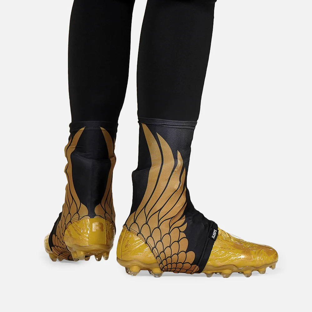 Icarus Black Gold Spats / Cleat Covers - Image 6