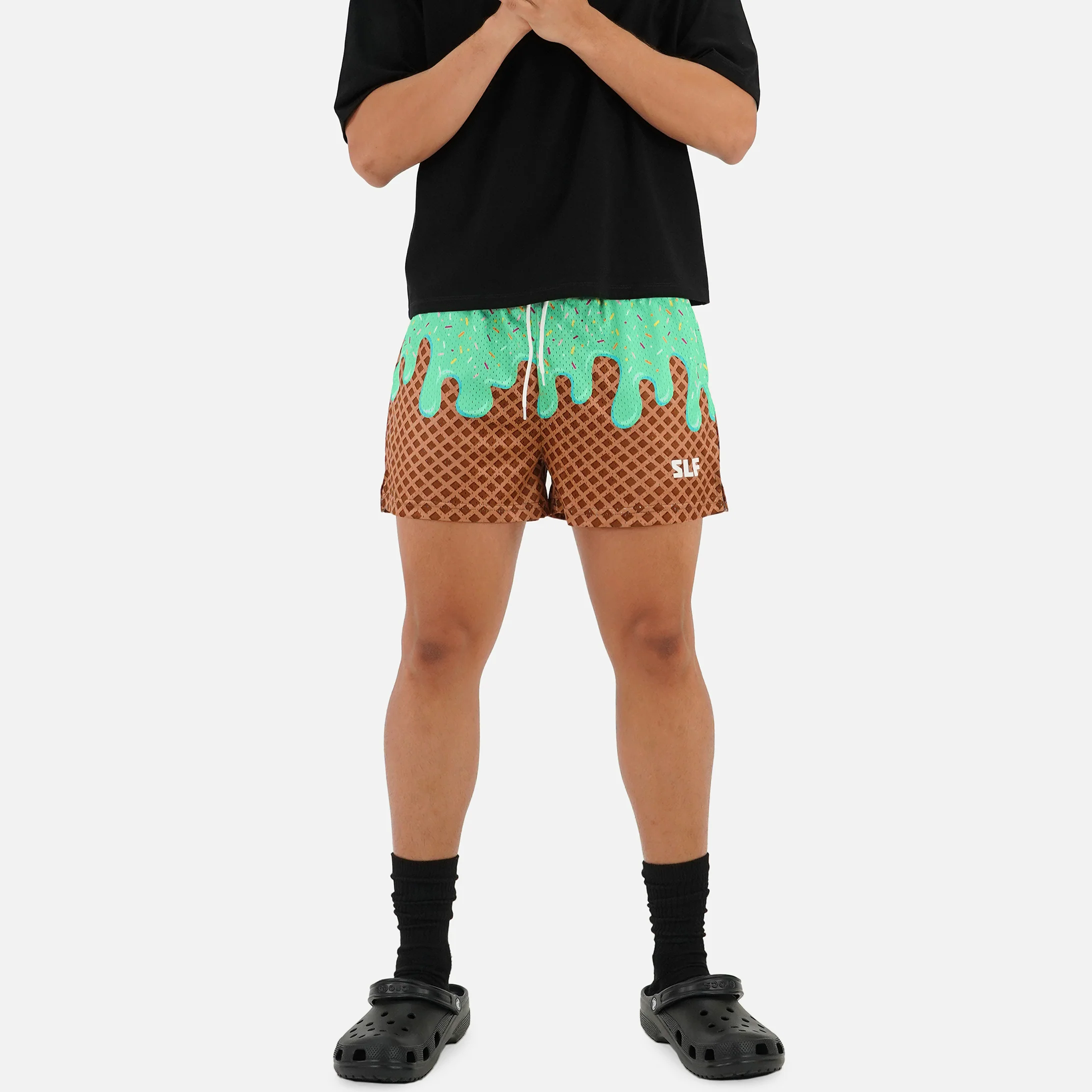 Ice Cream Cone Aquamarine Shorts - 5" - Image 2