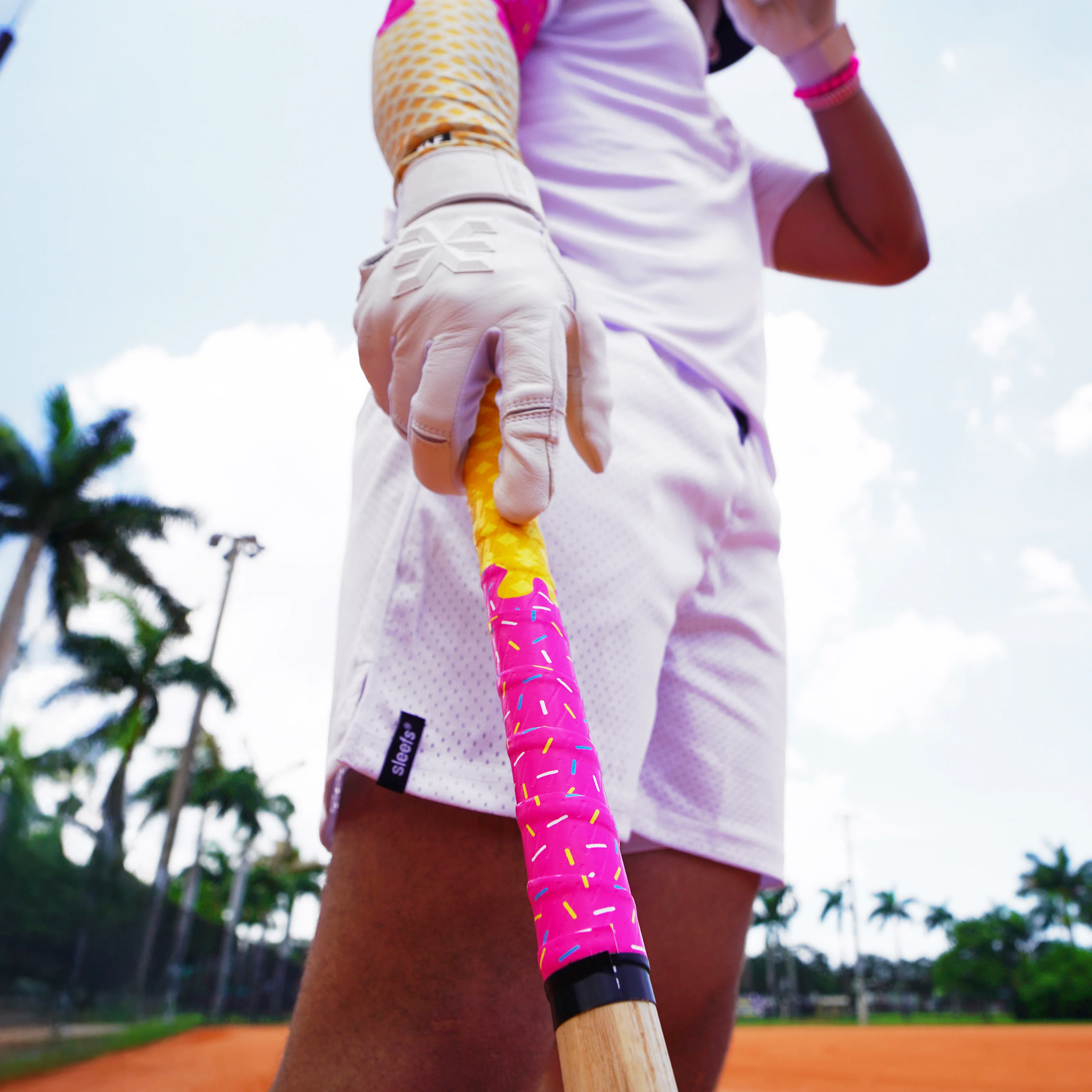 Ice Cream Cone Magenta Bat Grip - Image 2