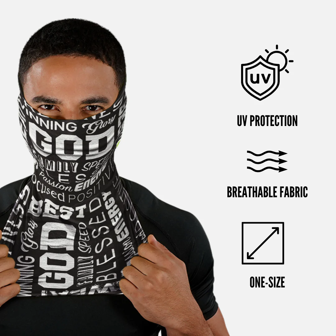 Inspirational Black Neck Gaiter - Image 3