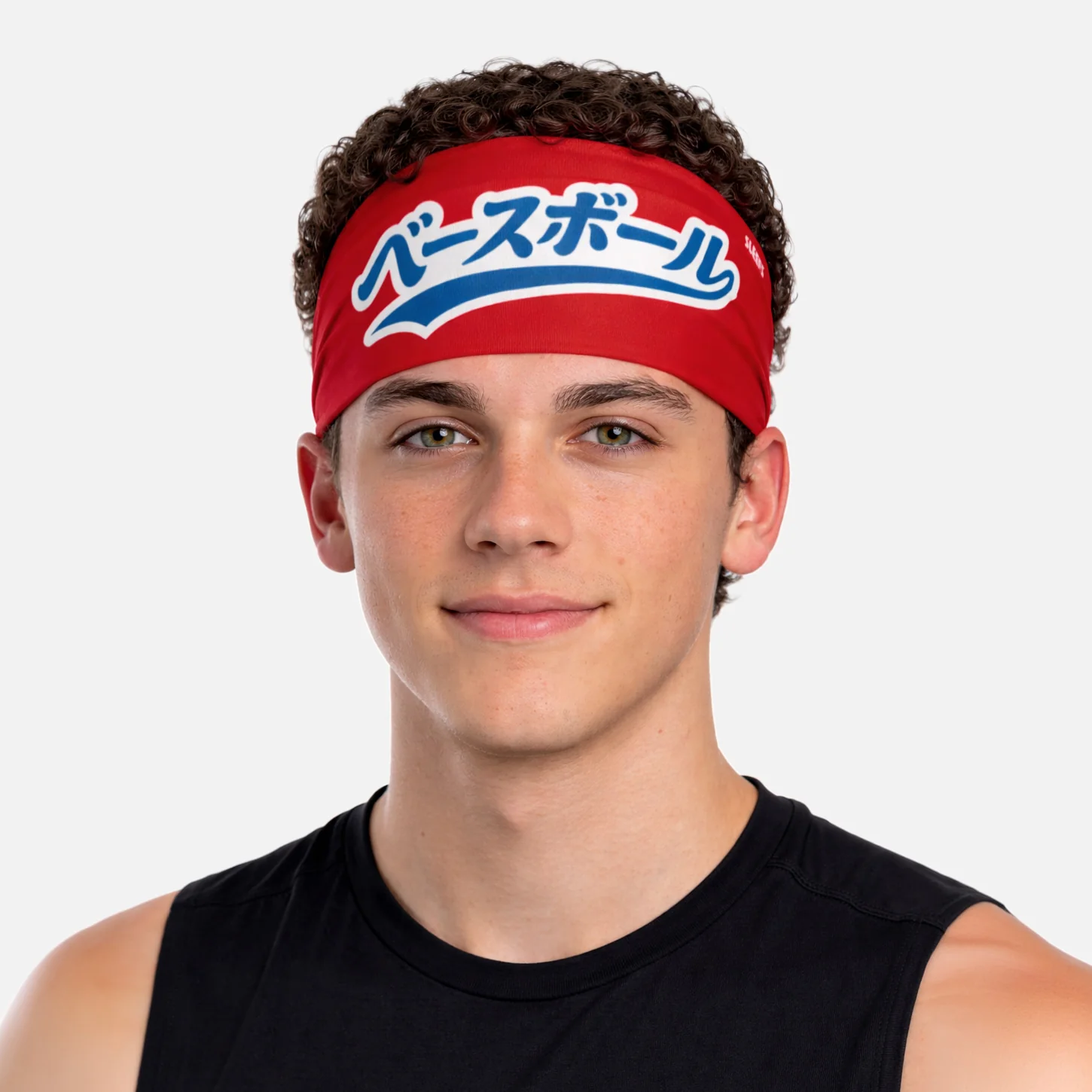 Japanese Baseball Crimson Red Headband - Image 4
