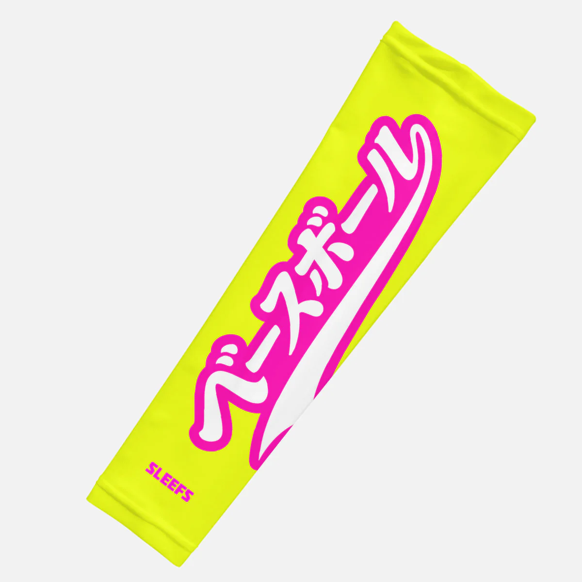 Japanese Baseball Lime Green and Blue Arm Sleeves Pair - Image 5