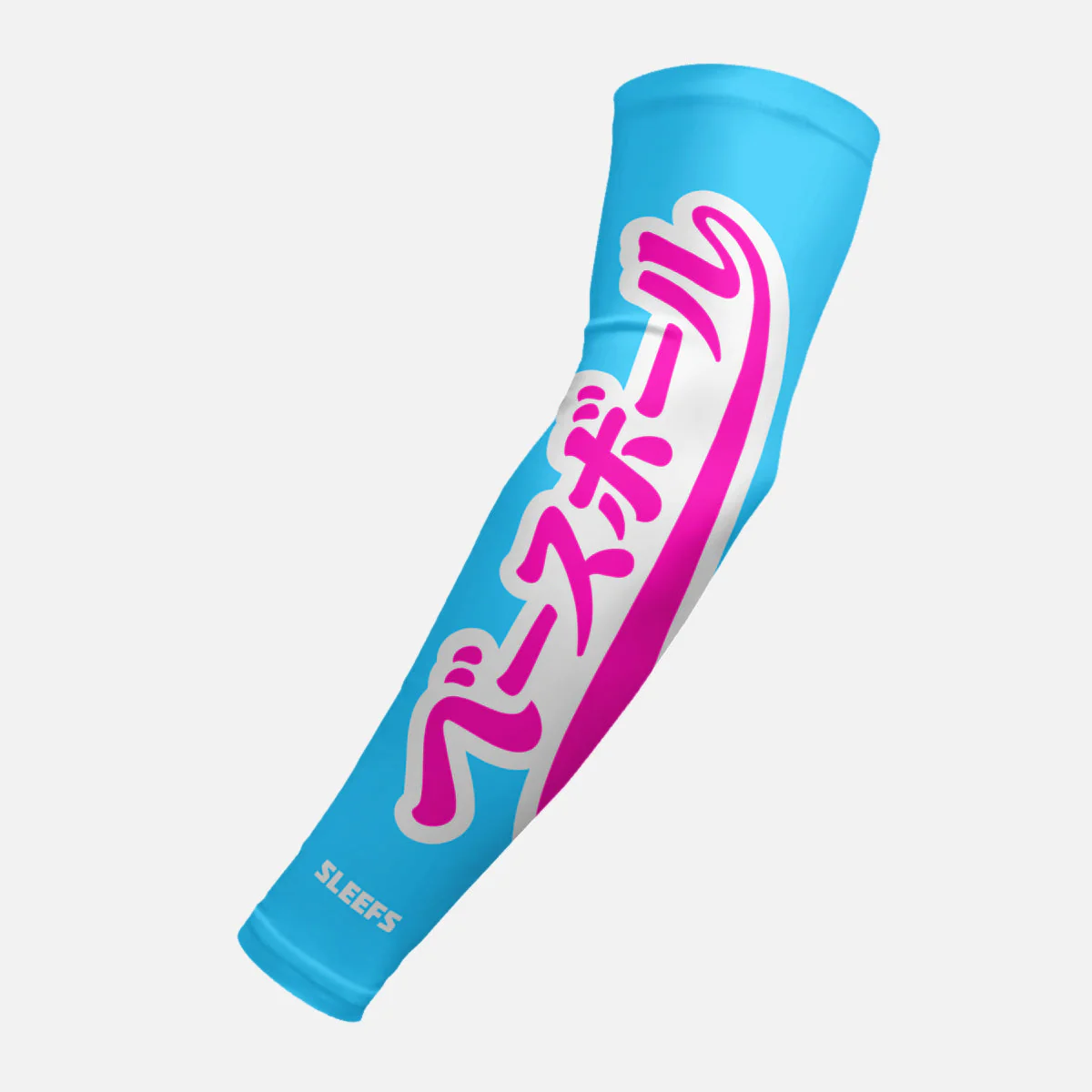 Japanese Baseball Lime Green and Blue Arm Sleeves Pair - Image 8