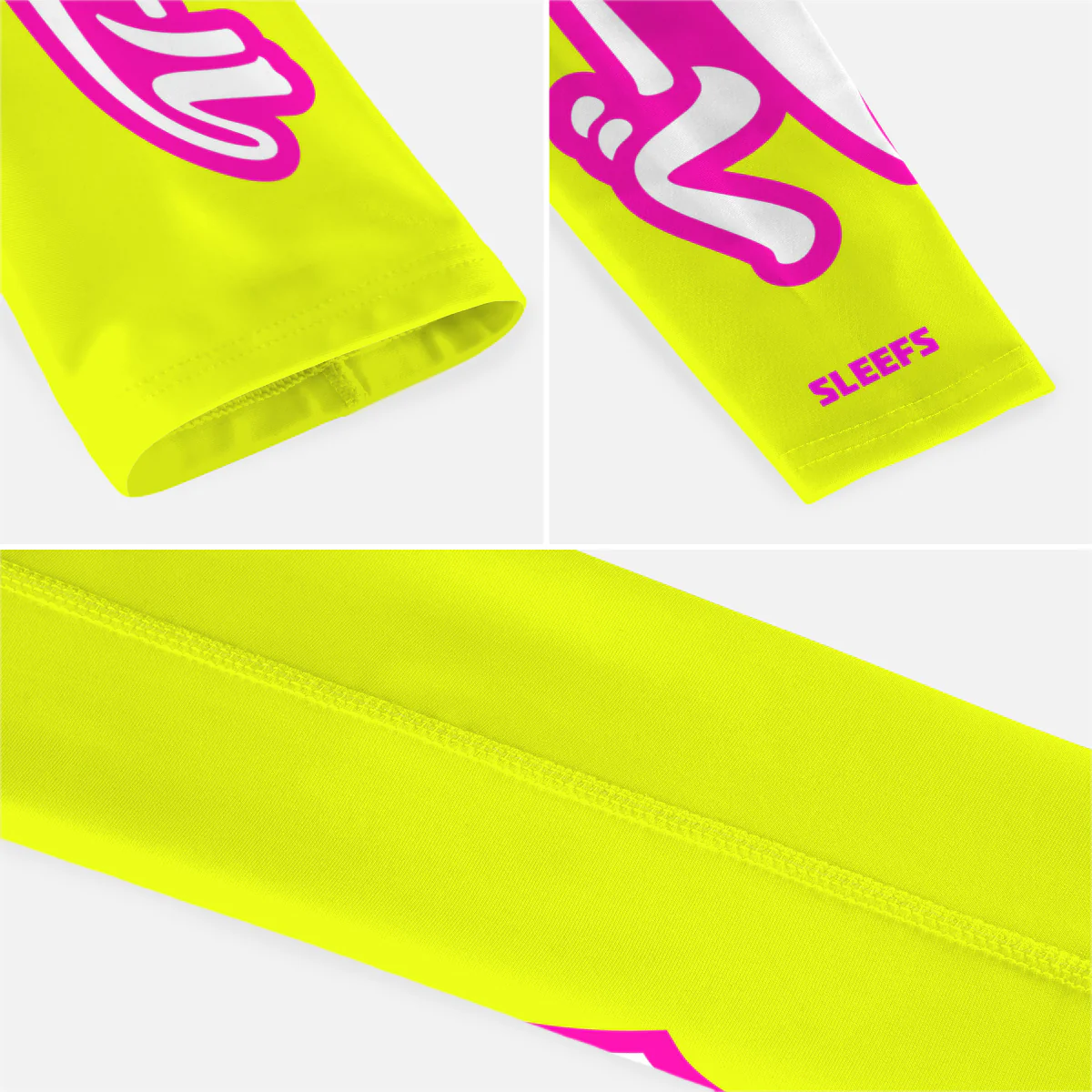 Japanese Baseball Lime Green and Blue Kids Arm Sleeves Pair - Image 5