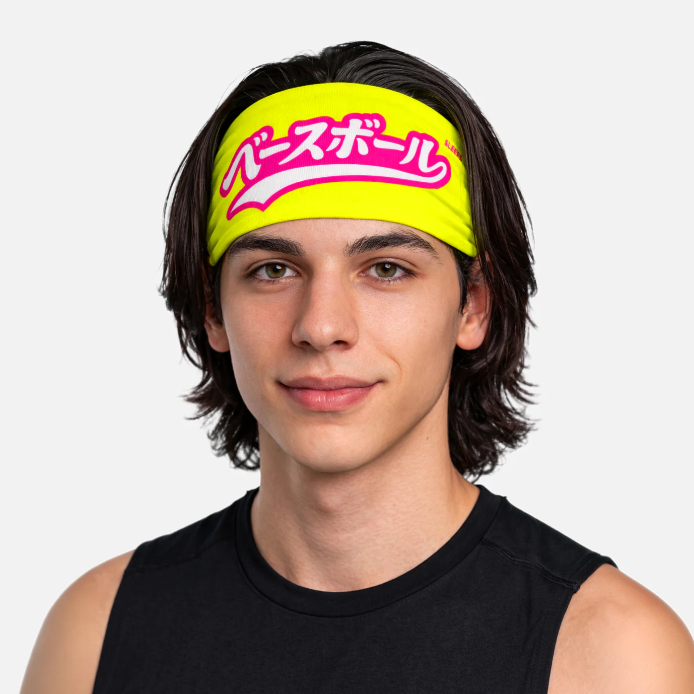 Japanese Baseball Neon Lime Headband - Image 4