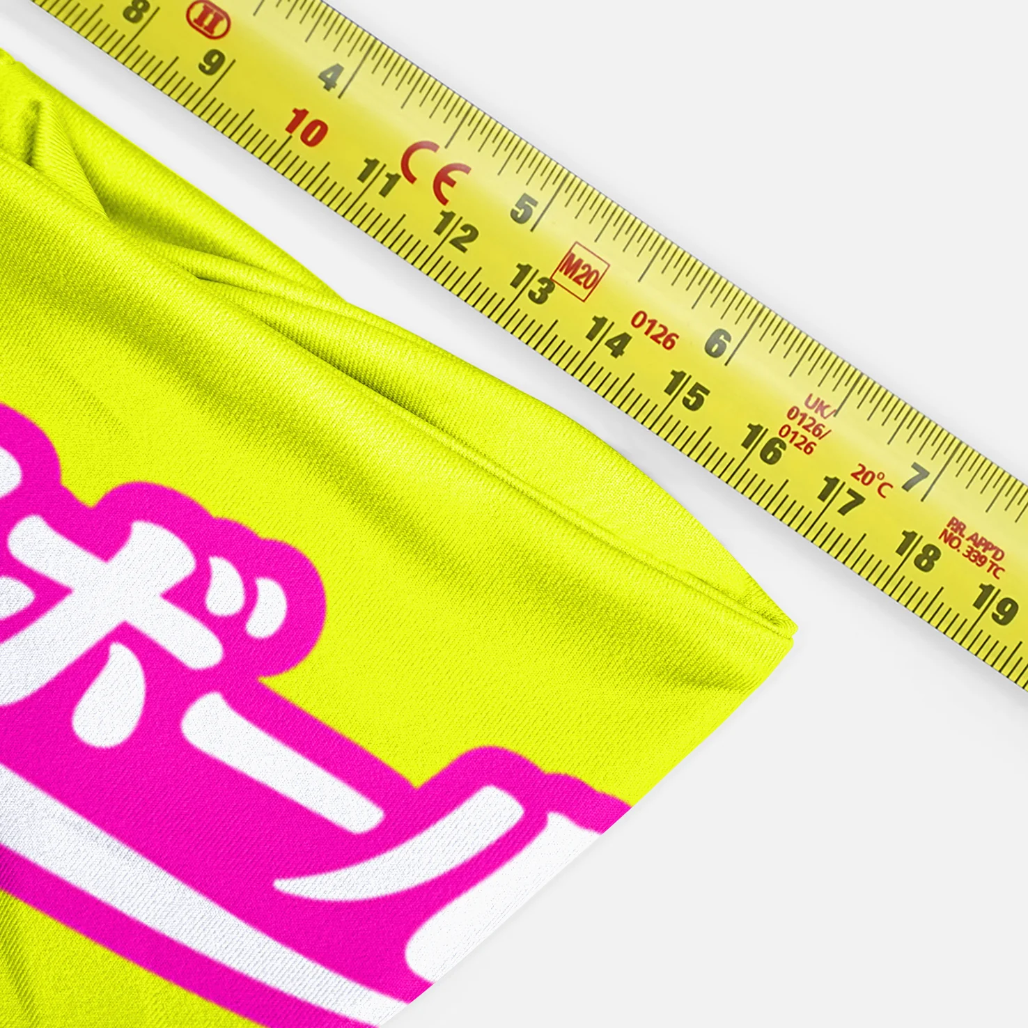 Japanese Baseball Neon Lime Kids Headband - Image 5