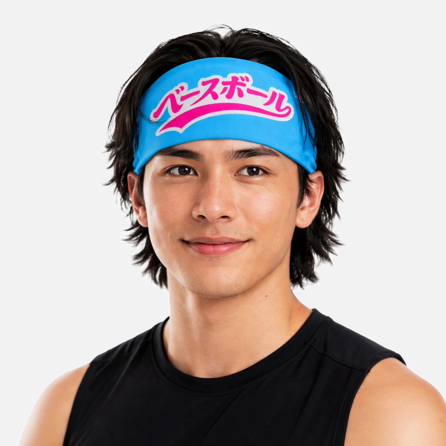 Japanese Baseball Sky Blue Headband - Image 4