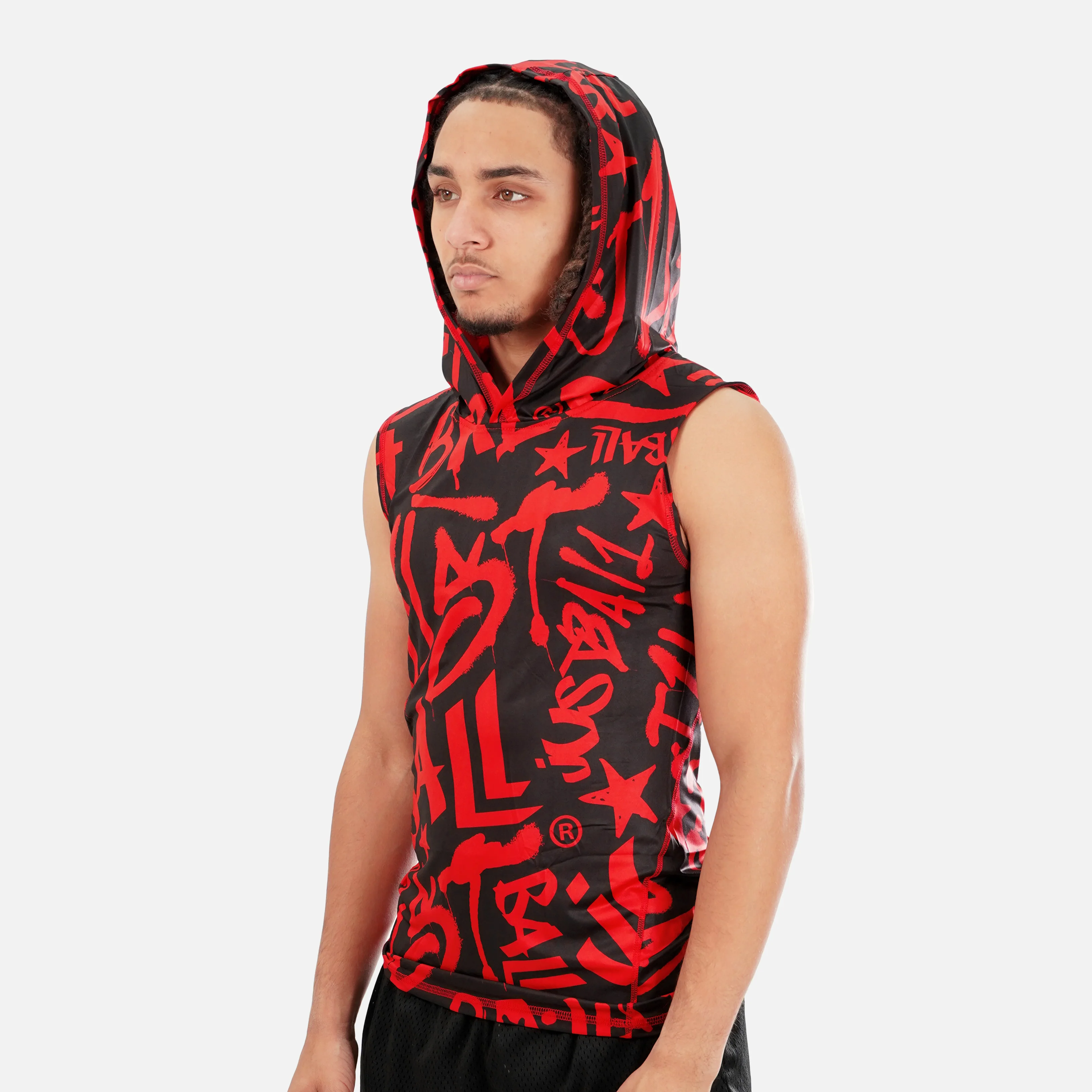 Just Ball Sleeveless Compression Hoodie - Image 2