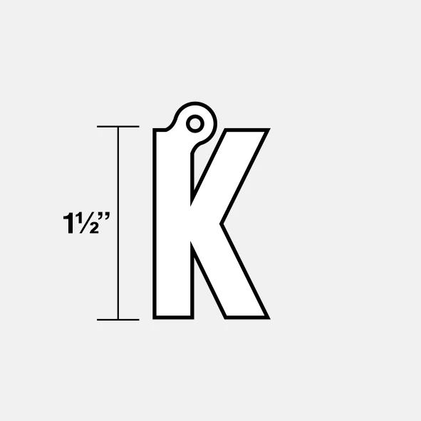 K Letter Pendant with Chain Necklace - Gold Plated Stainless Steel - Image 7