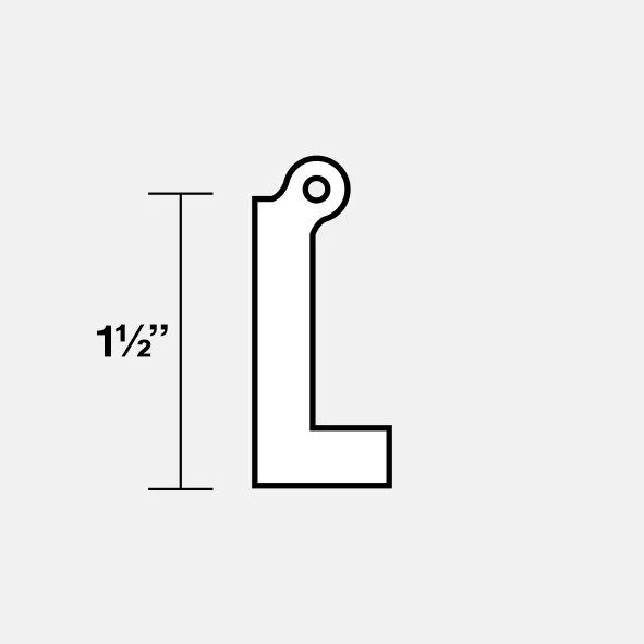 L Letter Pendant with Chain Necklace - Stainless Steel - Image 7