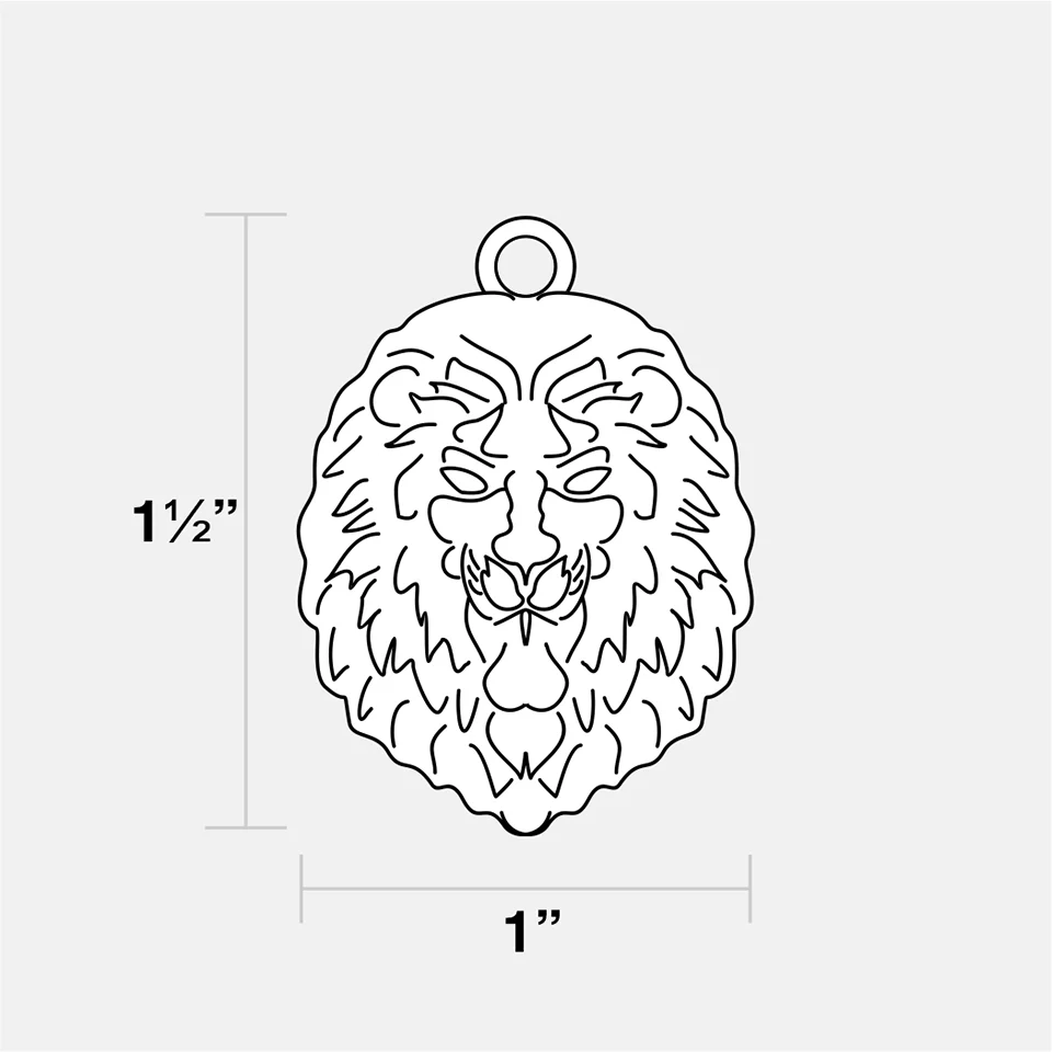 Lion Pendant with Chain Necklace - Gold Plated Stainless Steel - Image 8